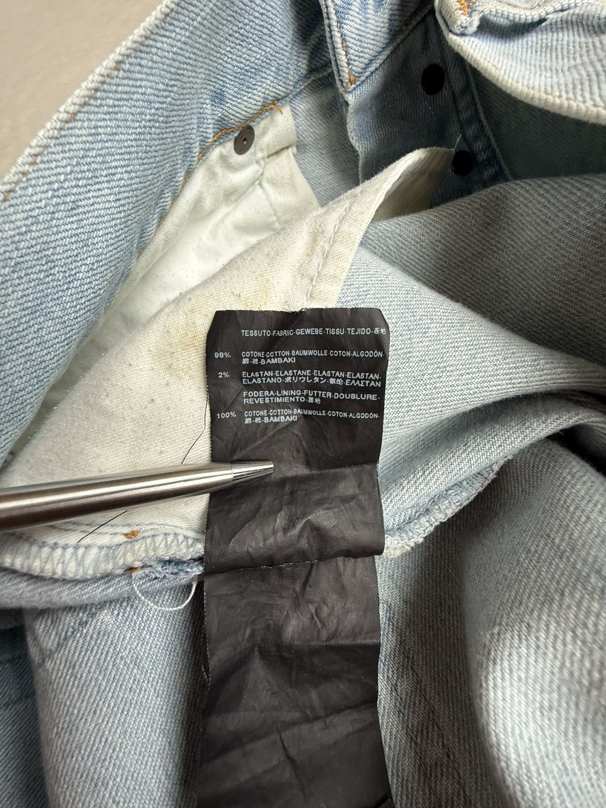 Saint Laurent Paris SS14 Saint Laurent light wash denim jeans Hedi Slimane 31 Size US 31 - 24 Thumbnail