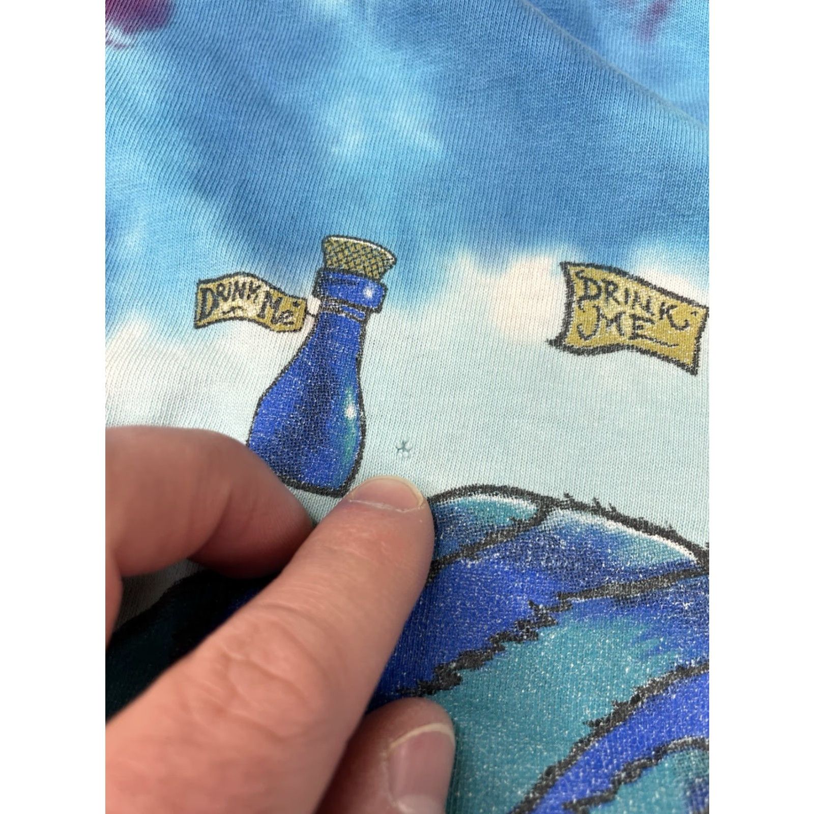 Liquid Blue VINTAGE 2003 Mad Hatter Cat Liquid Blue Tie Dye T-Shirt Mens XXL Blue Cat T-Shirt 2XL Mens Size US XXL / EU 58 / 5 - 8 Thumbnail