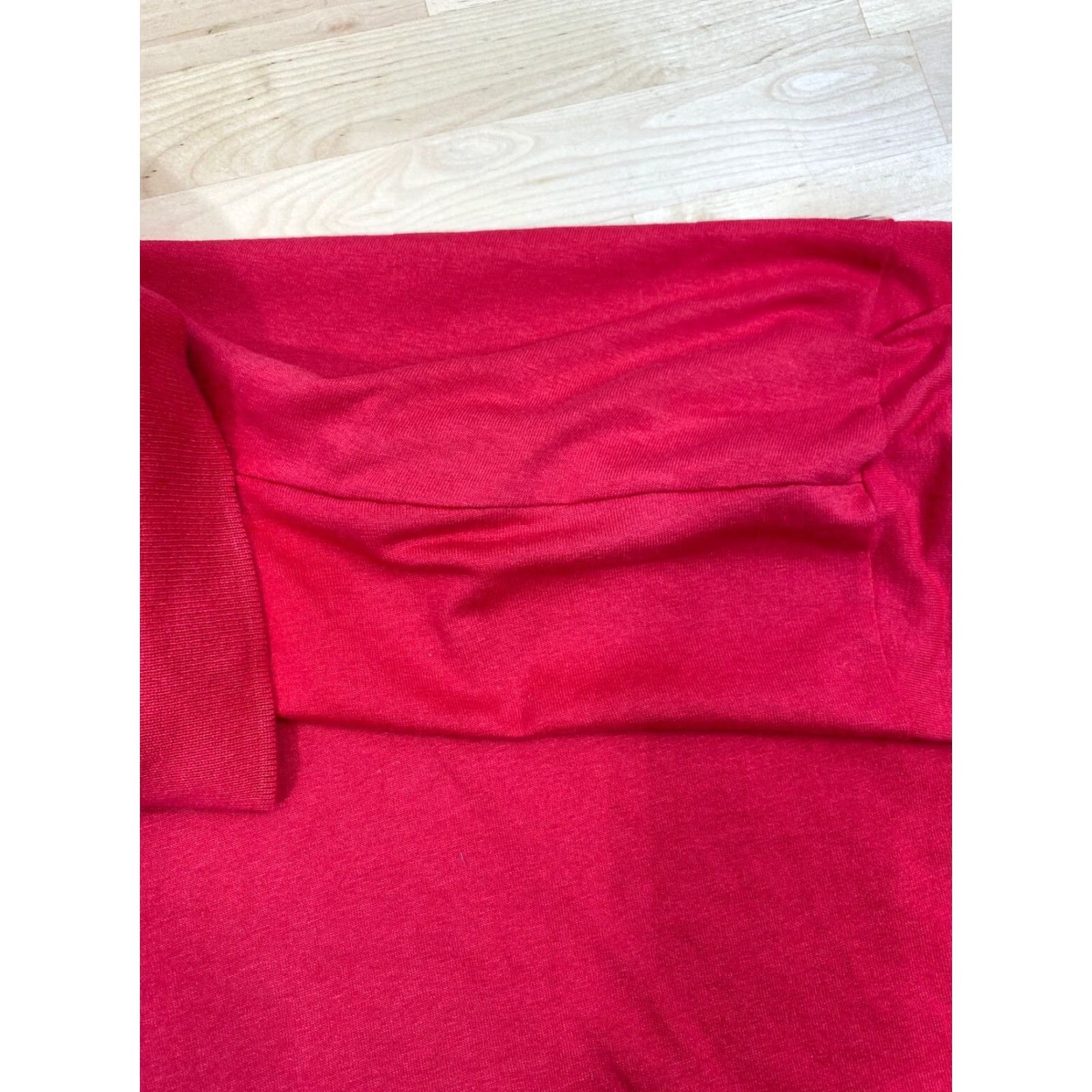 Anvil VINTAGE Anvil Polo Shirt Red L Men Knit 100% Cotton Short Sleeve Pullover Logo 80s USA Golf Solid Size US L / EU 52-54 / 3 - 6 Thumbnail