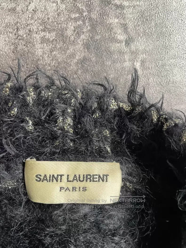 Saint Laurent Paris Saint Laurent Paris Black and Gold Blended Mohair Half Cre Size US XS / EU 42 / 0 - 5 Thumbnail