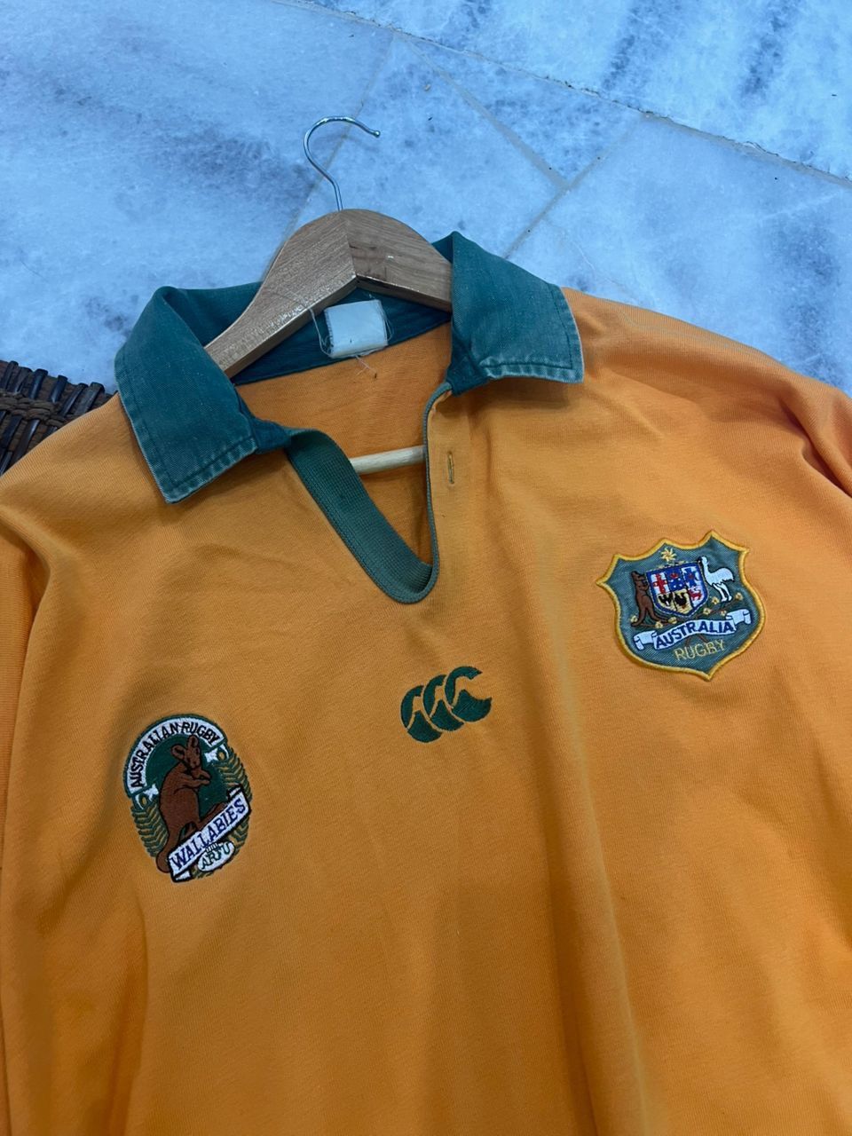 Canterbury of New Zealand 1991 1993 Australia L/s Rugby Union Shirt Wallabies Size US XL / EU 56 / 4 - 4 Thumbnail