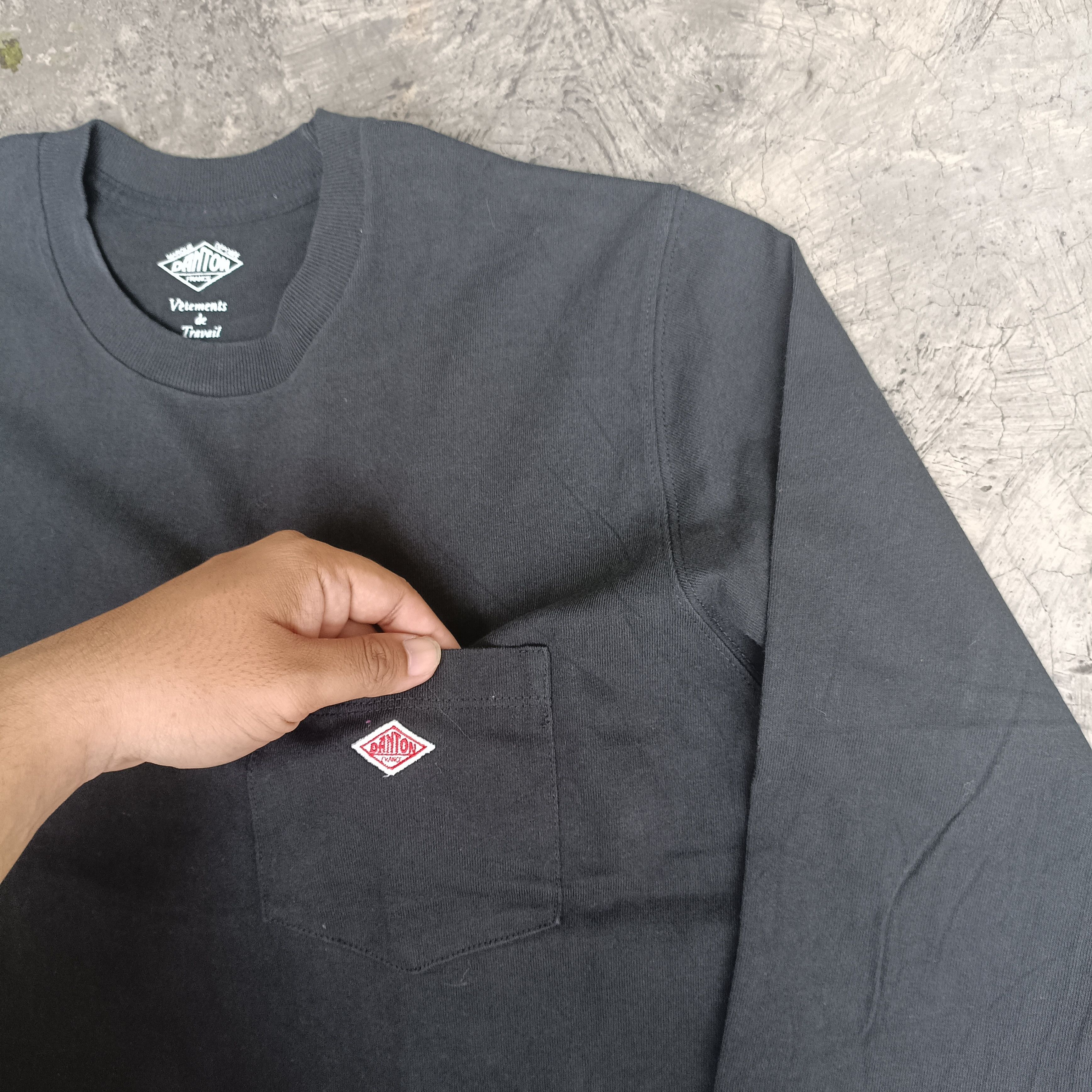 Danton Danton Logo Pocket LS Tee Size M / US 6-8 / IT 42-44 - 3 Thumbnail