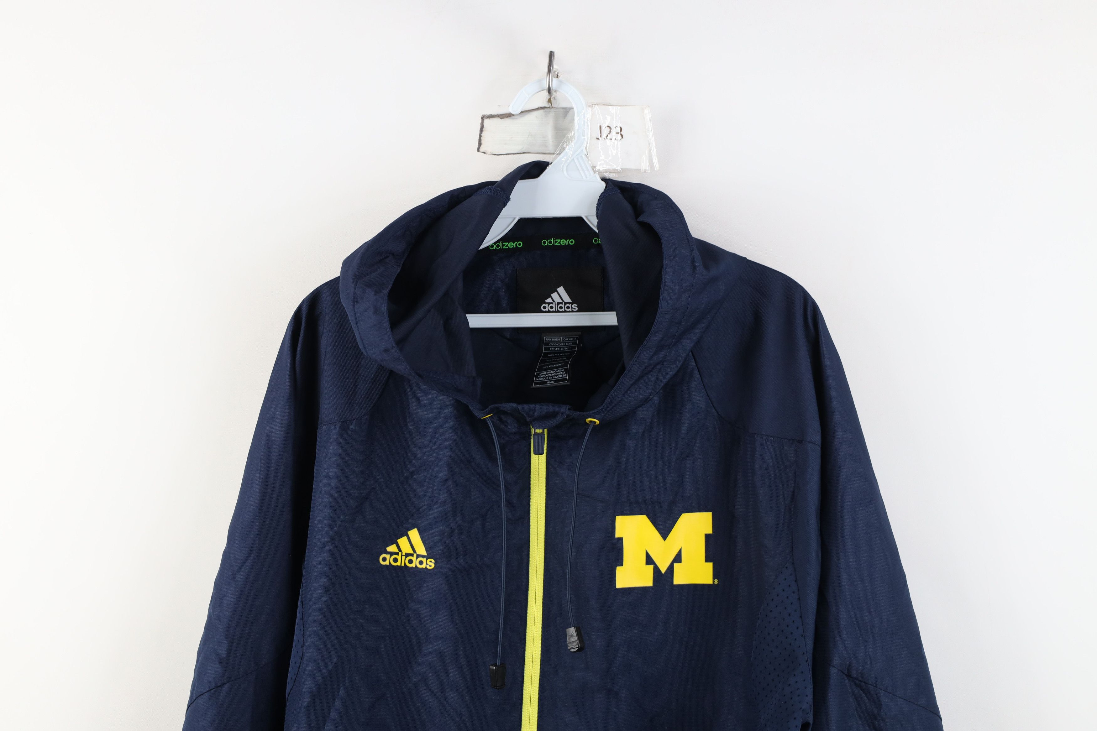 Adidas Adidas Issued University of Michigan Football Hooded Jacket Size US M / EU 48-50 / 2 - 2 Thumbnail