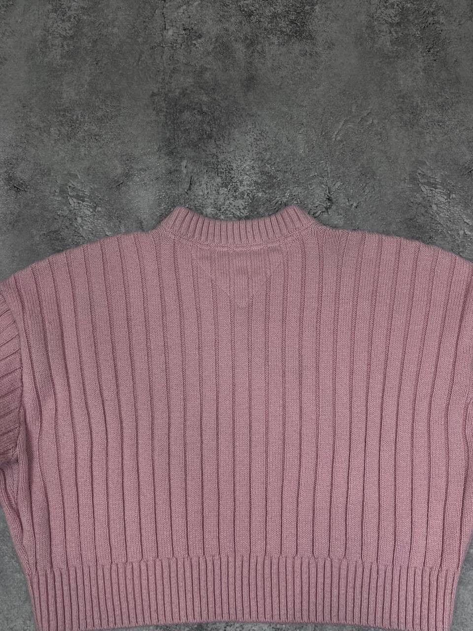 Tommy Hilfiger Tommy Hilfiger Jeans Women Ribbed Knit Cropped Sweater Pink Size S / US 4 / IT 40 - 6 Thumbnail