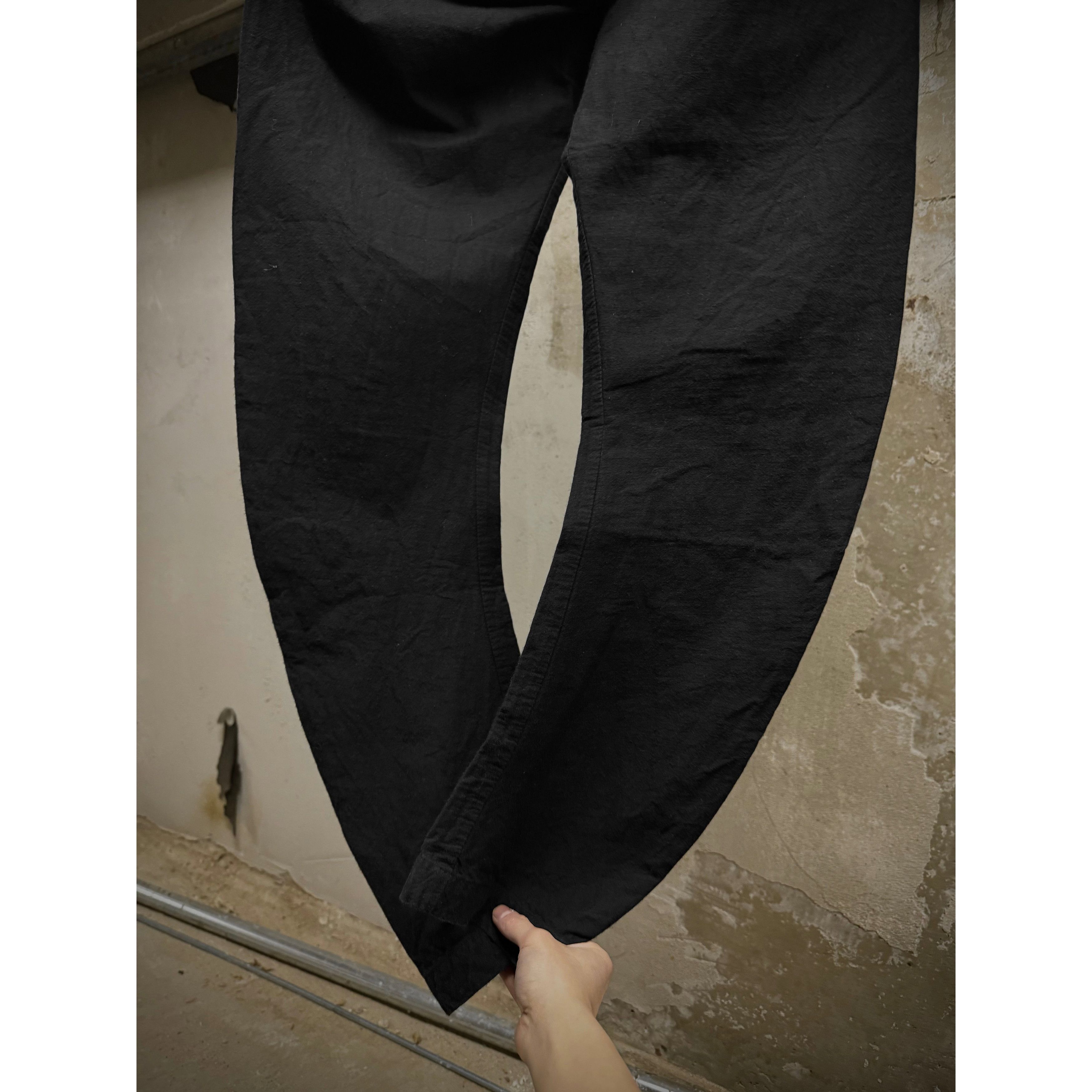 Masnada MASNADA Washed Black Asymmetric Fly Overlock J-cut Pants Size US 33 - 7 Thumbnail