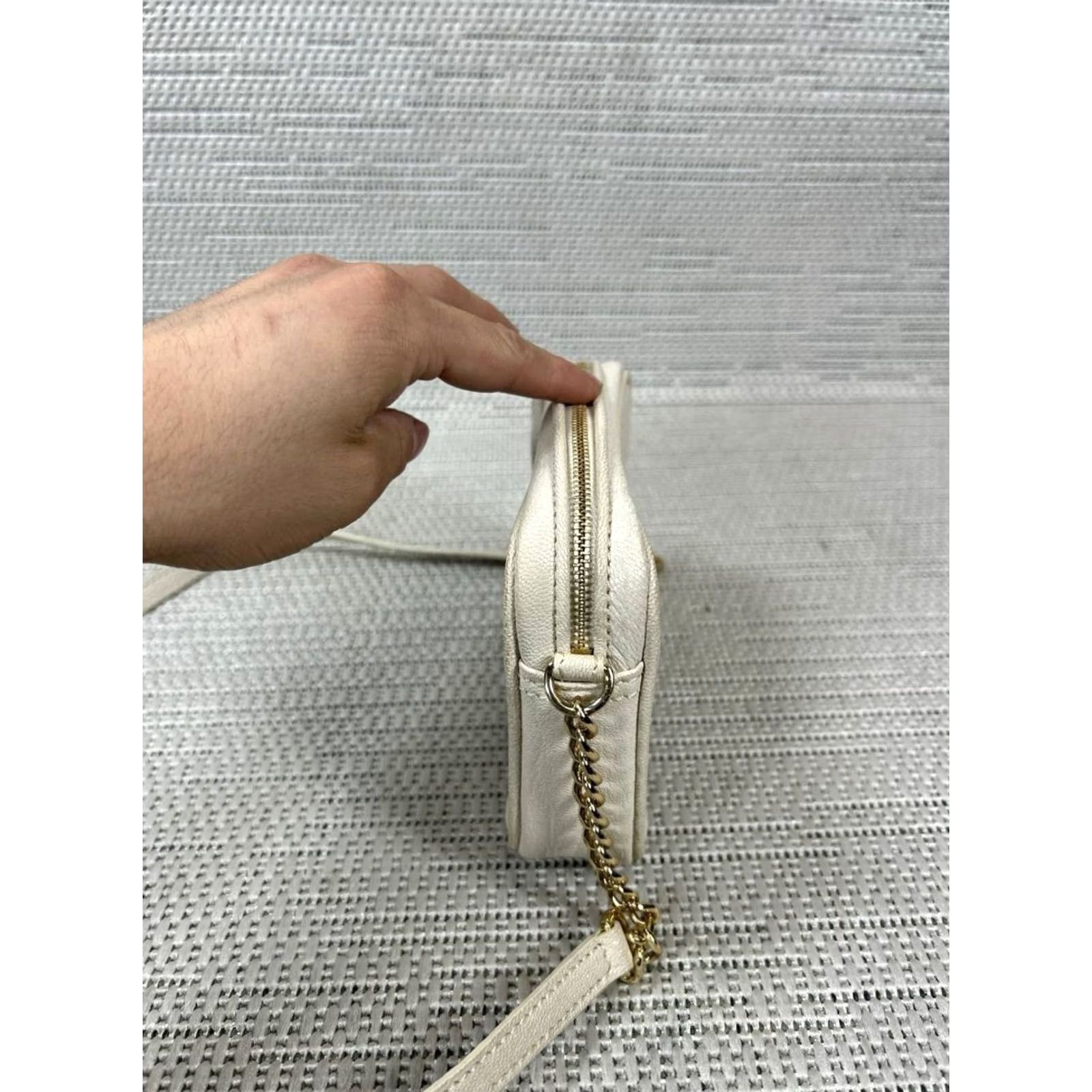 Michael Kors Michael Kors Hamilton White Leather Crossbody Bag Small Inner Pockets Vintage No Ladies Womens Bag Size ONE SIZE - 3 Thumbnail