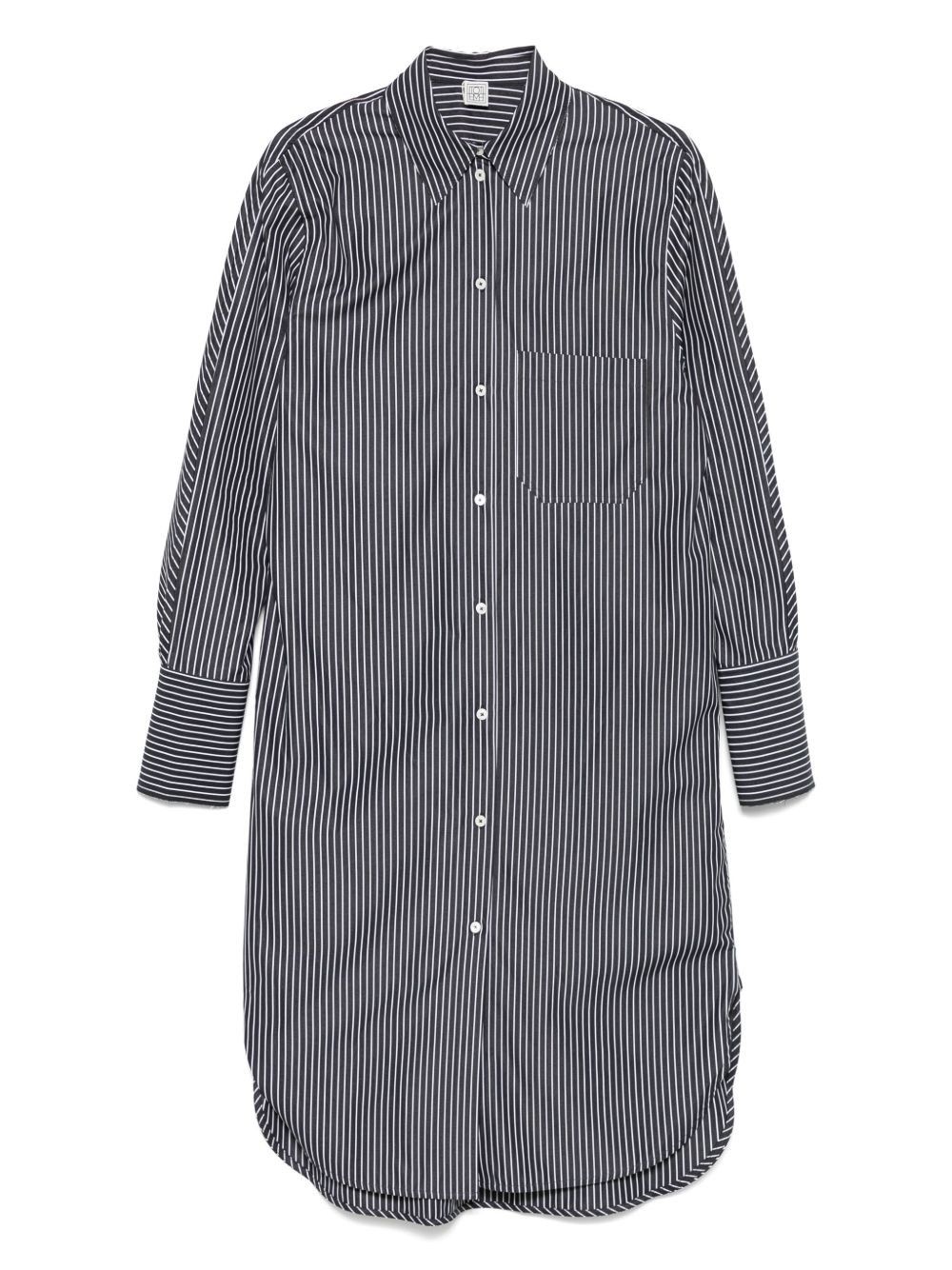 Toteme STRIPED COTTON SHIRTDRESS Size XS / US 0-2 / IT 36-38 - 1 Thumbnail