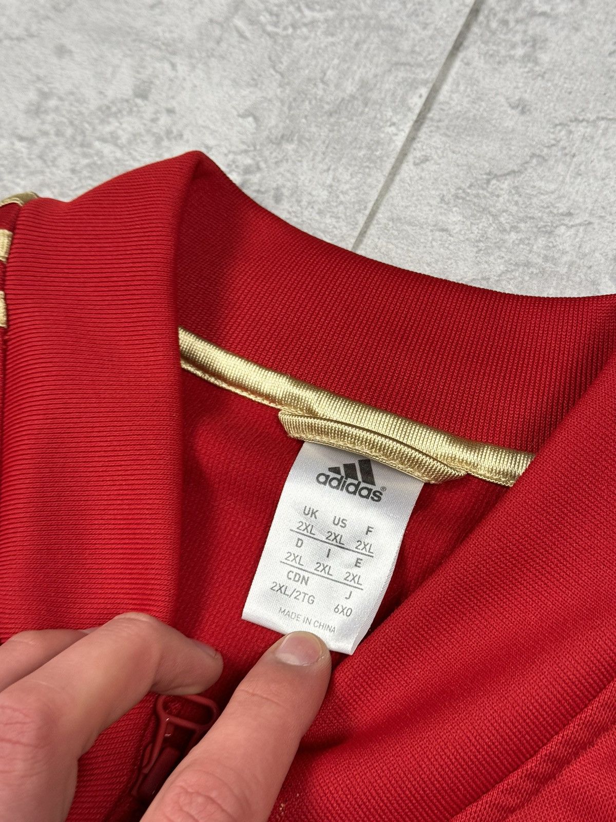 Adidas Adidas Bayern Munich 4 Star Track Jacket Red Gold Mens 2XL Size US XXL / EU 58 / 5 - 11 Thumbnail
