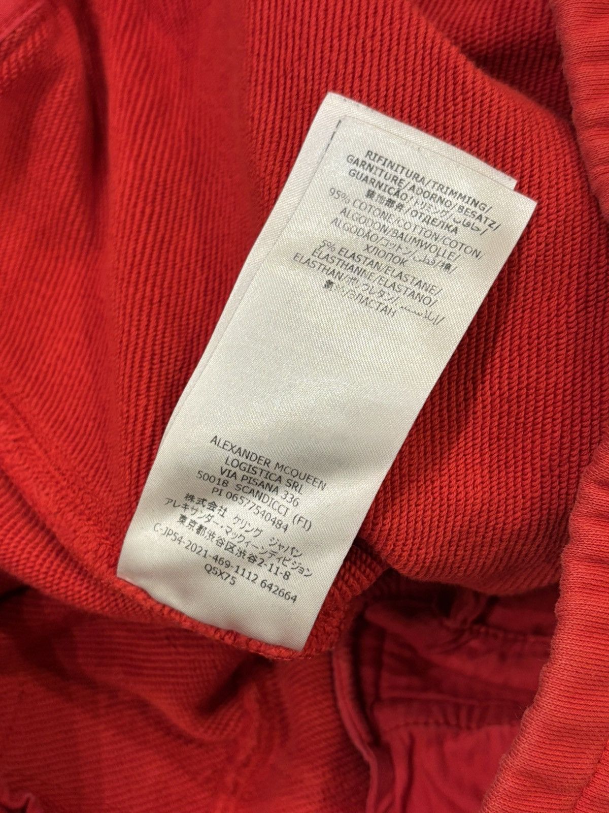 Alexander McQueen Alexander McQueen Sweatpants - Red Size US 32 / EU 48 - 6 Thumbnail