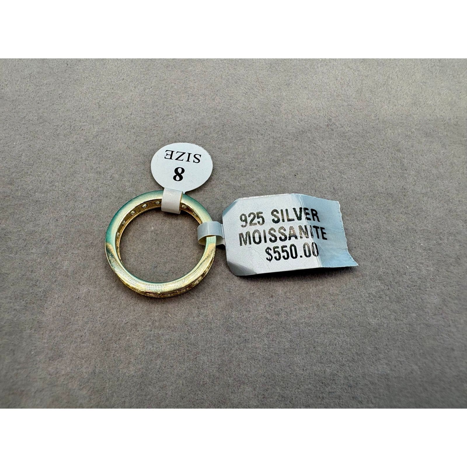 Jewelry Sz 7.5 - 3CTW Moissanite Eternity Ring -18K Vermeil over 925 Size ONE SIZE - 5 Thumbnail
