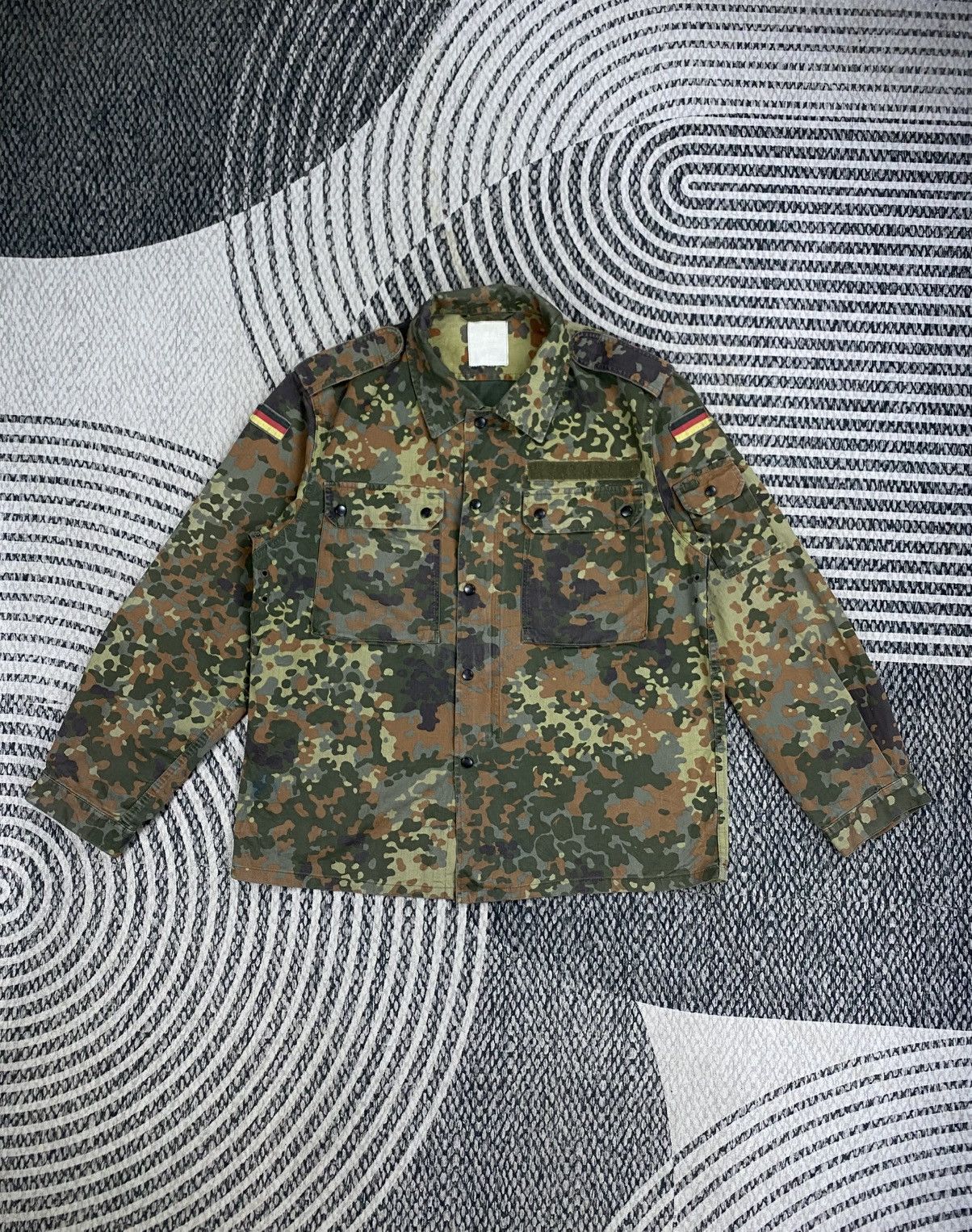 Vintage Vintage German Army Flecktarn Field Camouflage Jacket Size US M / EU 48-50 / 2 - 1 Thumbnail