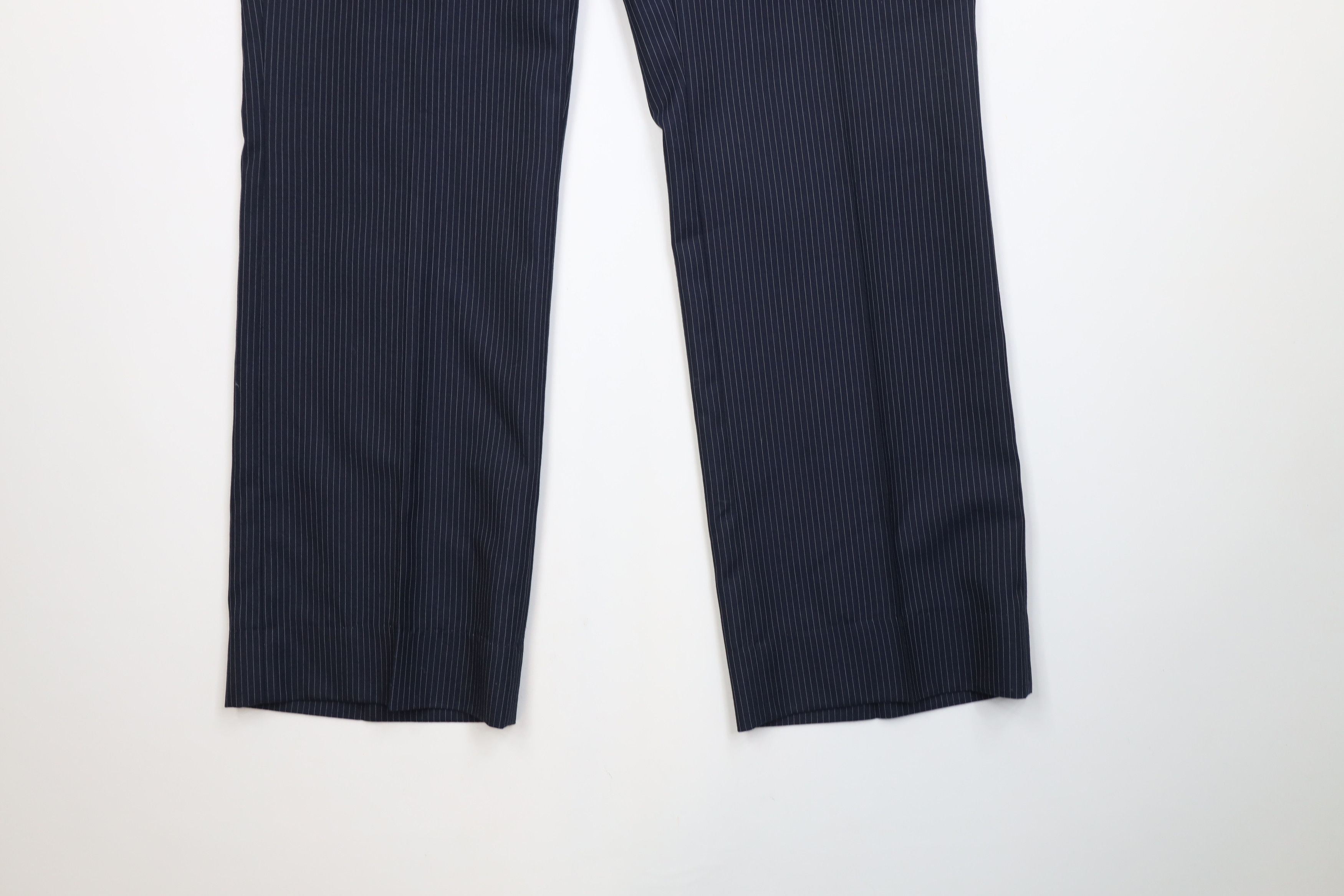 Vintage Vintage 70s Streetwear 3 Piece Pinstriped Suit Wedding Size 46L - 15 Thumbnail
