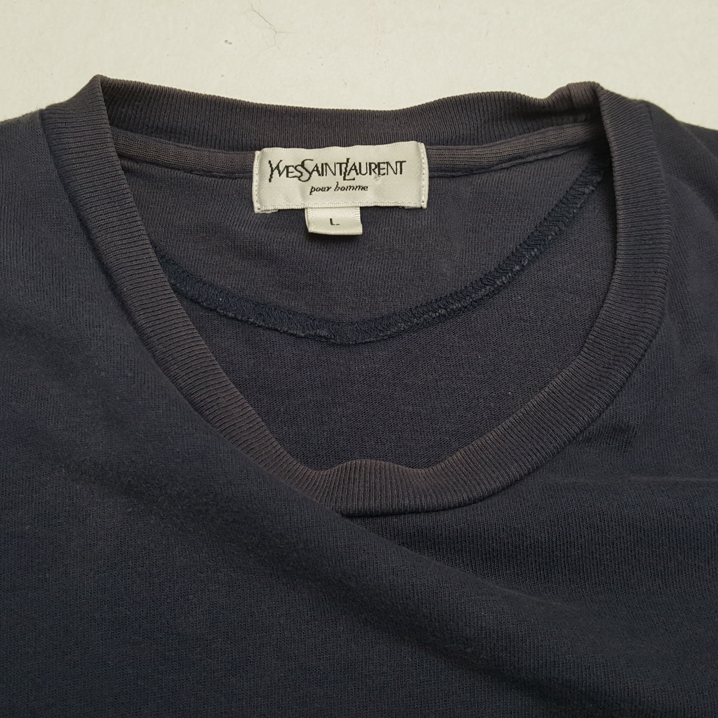 Vintage × Yves Saint Laurent YVES SAINT LAURENT Fashion Style Pocket Logo Design Tshirt Size US L / EU 52-54 / 3 - 8 Thumbnail