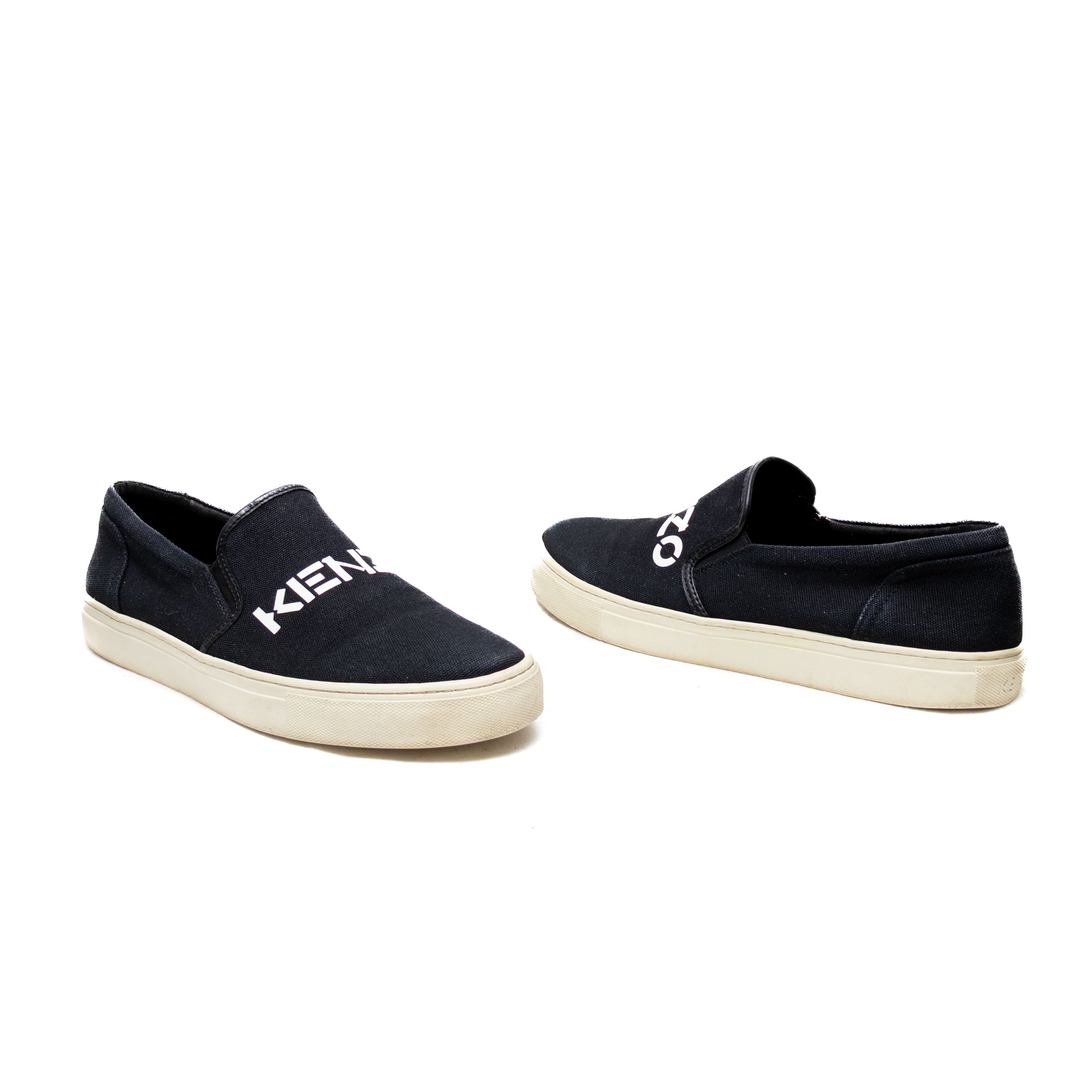 Kenzo Kenzo Men’s Black Canvas Slip-On Sneakers | Size 9 Size US 9 / EU 42 - 6 Thumbnail