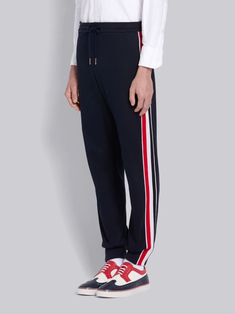 Thom Browne Thom Browne Interlocking RWB Stripe Track Pants Size 3 L Size US 36 / EU 52 - 1 Thumbnail