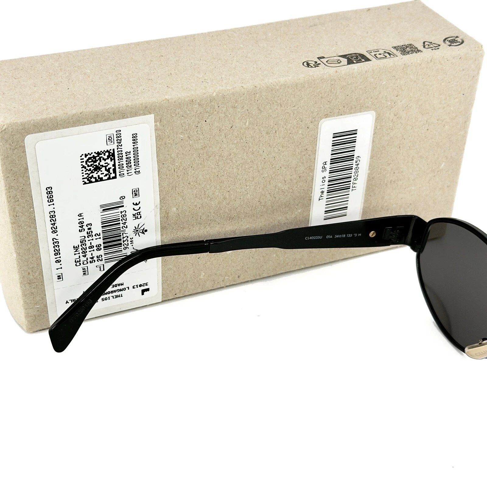 Celine CELINE CL40235U 40235 METAL TRIOMPHE Black Sunglasses 01A Size ONE SIZE - 9 Thumbnail
