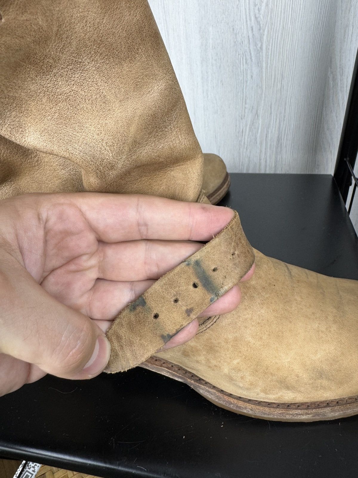 Frye Frye Leather buckled brown beige faded boots size 8.5 Size US 8.5 / IT 38.5 - 23 Thumbnail