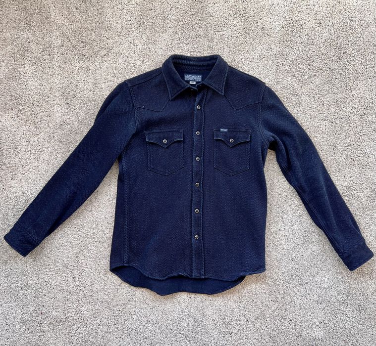 Iron Heart KERSEY WESTERN SHIRT INDIGO IHSH208Ind Grailed