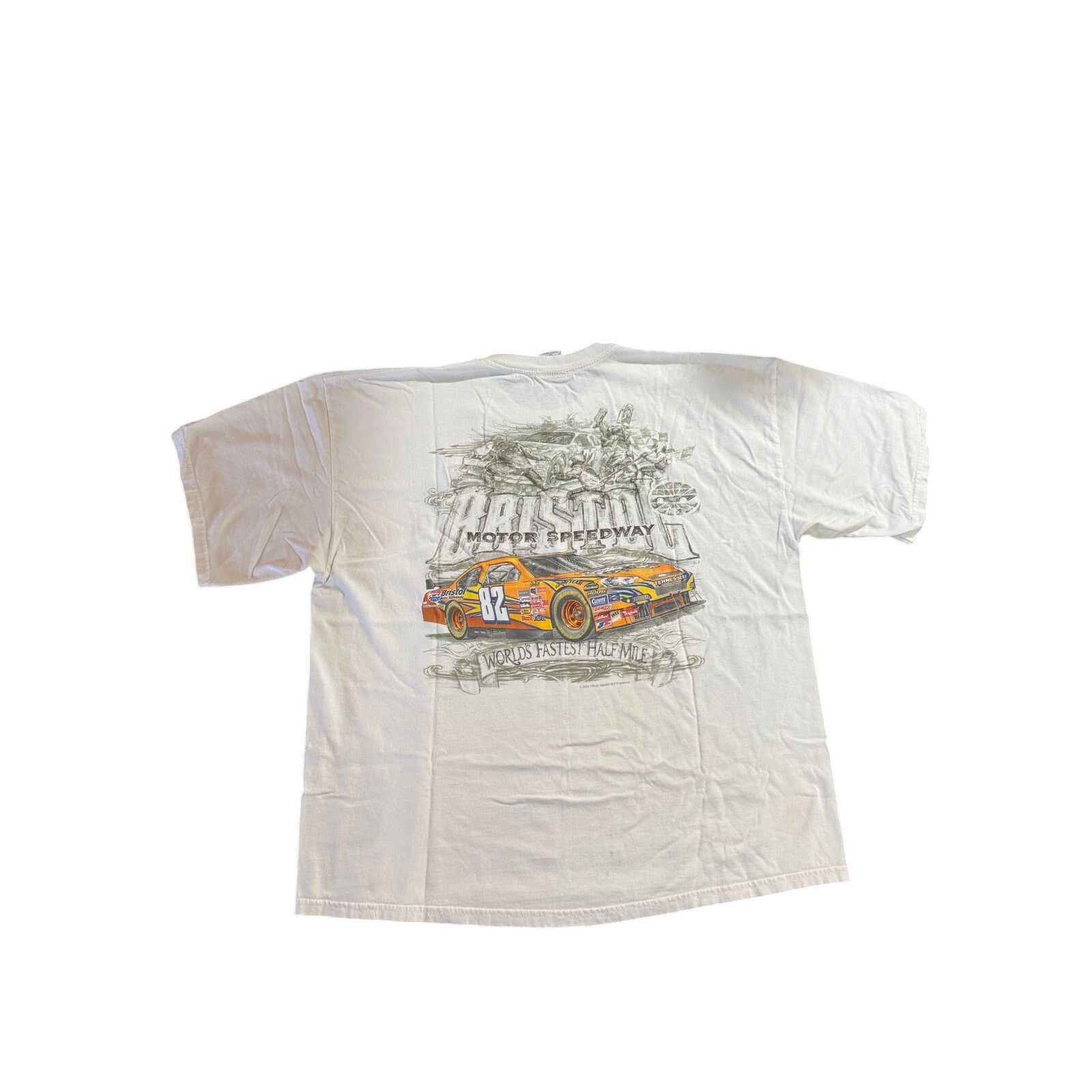 NASCAR NASCAR Tee Bristol Motor Speedway Oversized Men's 2XL White Size US XXL / EU 58 / 5 - 1 Thumbnail