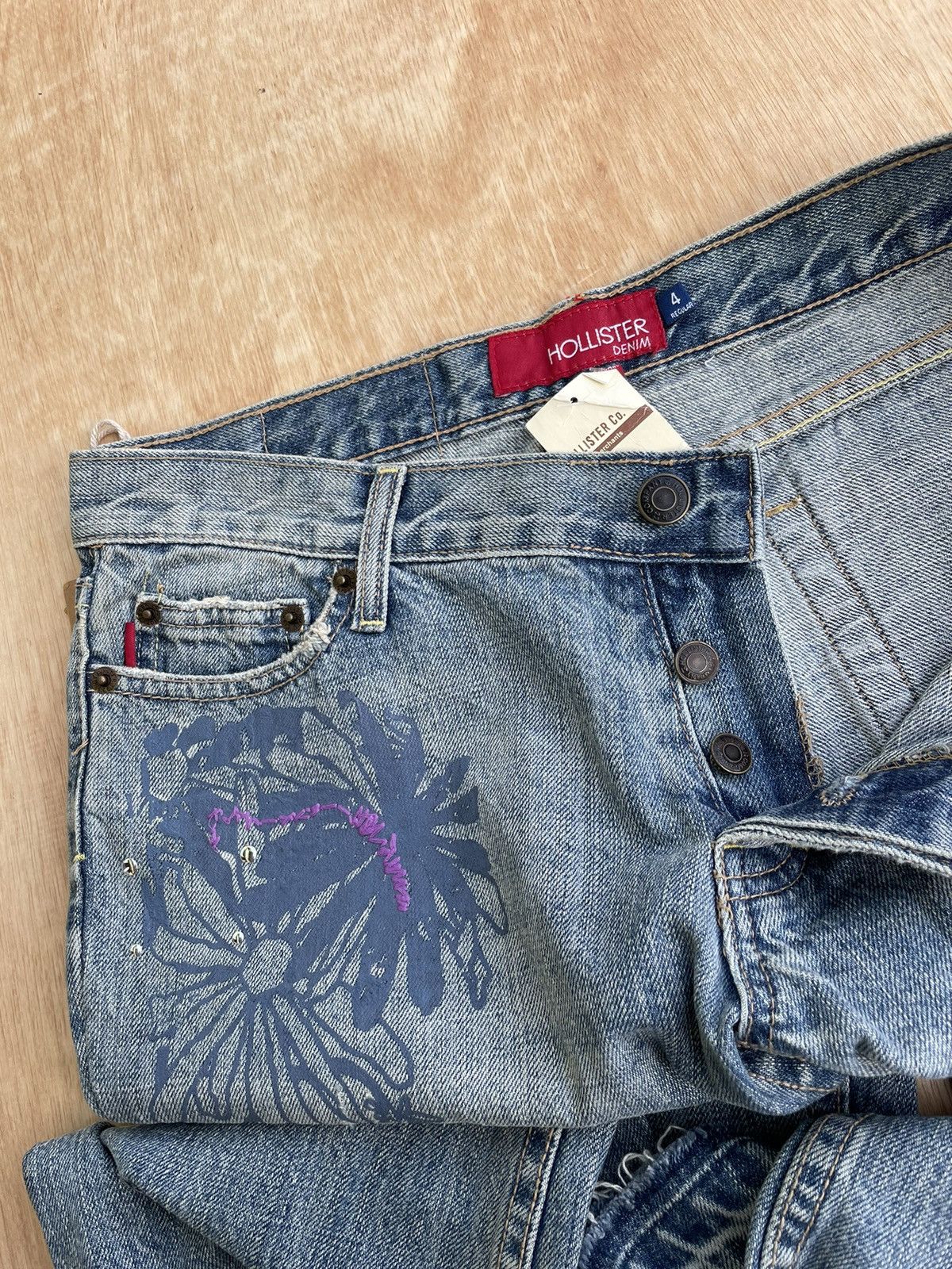 14th Addiction × If Six Was Nine × Japanese Brand Flare Holister Distressed Denim Bootcut Size US 32 / EU 48 - 6 Thumbnail