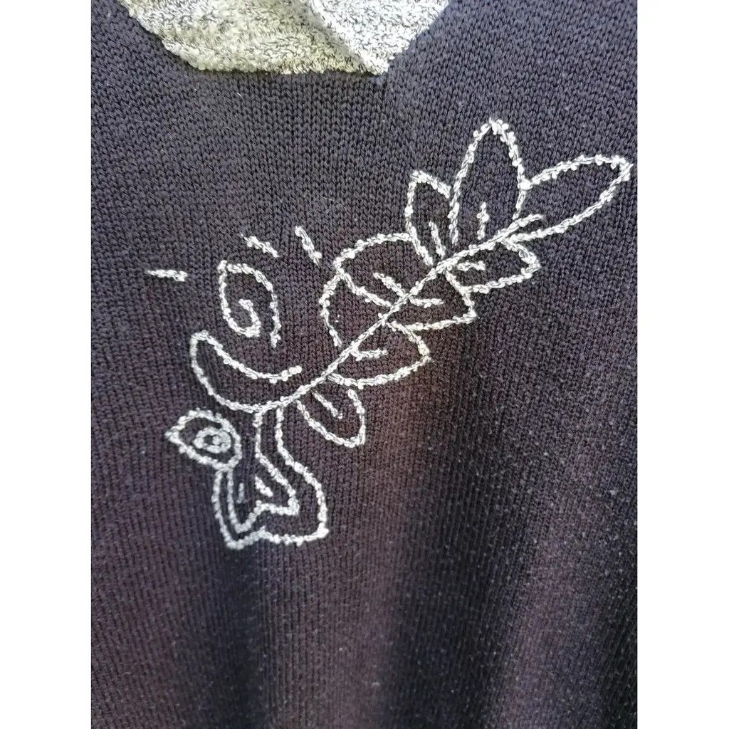 Other Black Knit Floral Sweater (Size M) Size US M / EU 48-50 / 2 - 2 Thumbnail