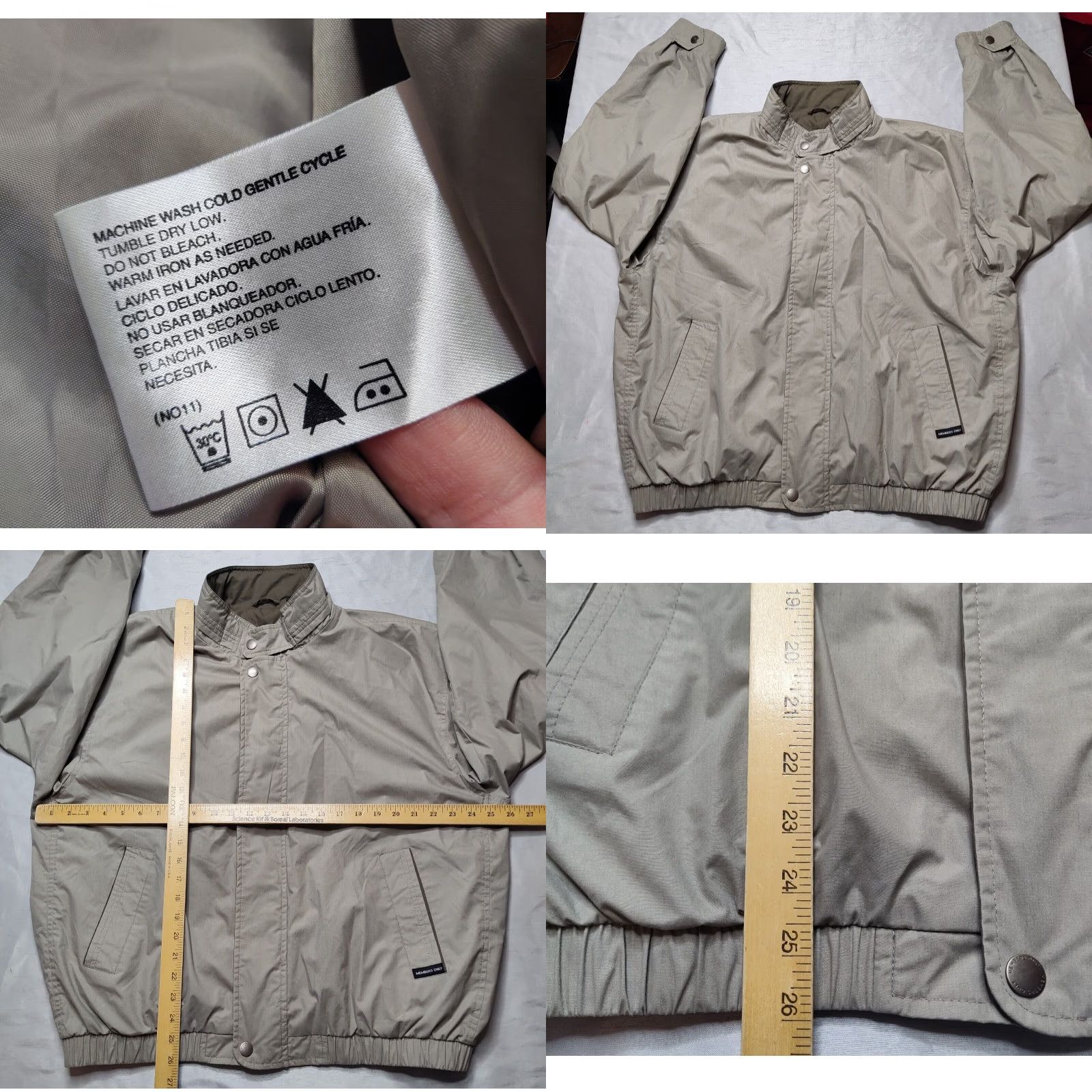 Members Only MEMBERS ONLY MARINER Men L Light Brown Lined Full Zip Windbreaker Jacket EUC Size US L / EU 52-54 / 3 - 8 Thumbnail