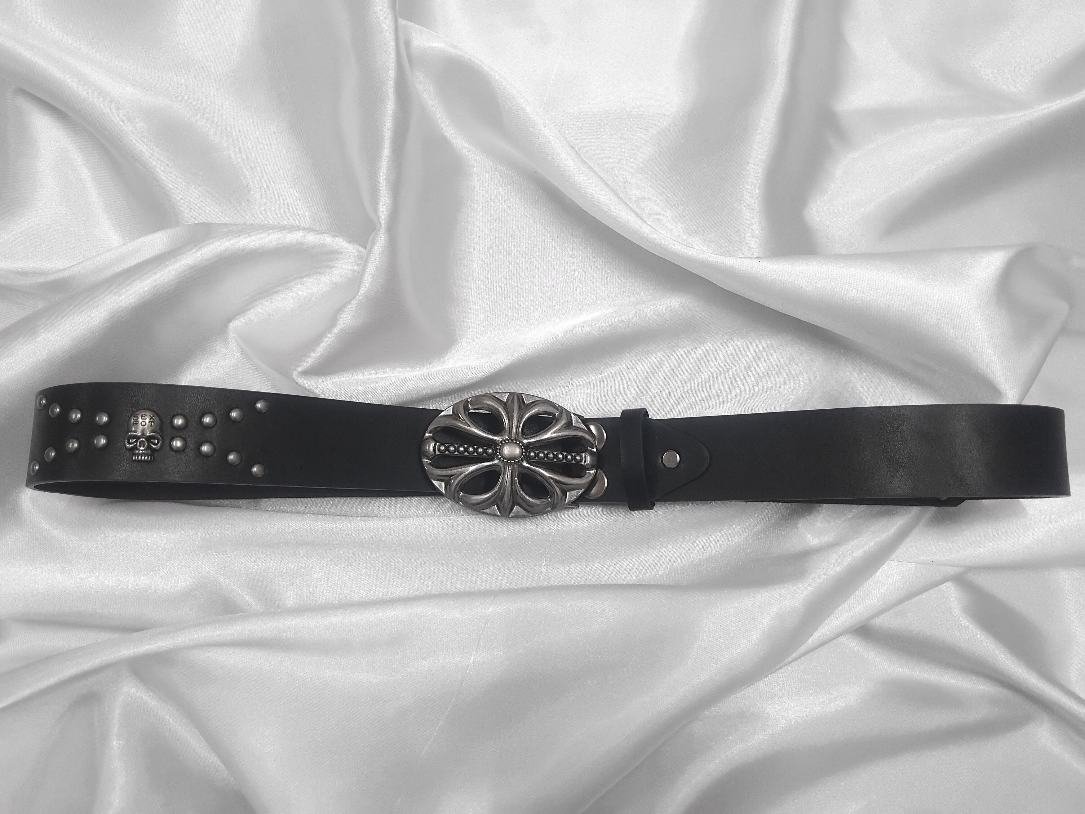 Japanese Brand Skull punk rock streetwear black colour belt Size ONE SIZE - 2 Thumbnail