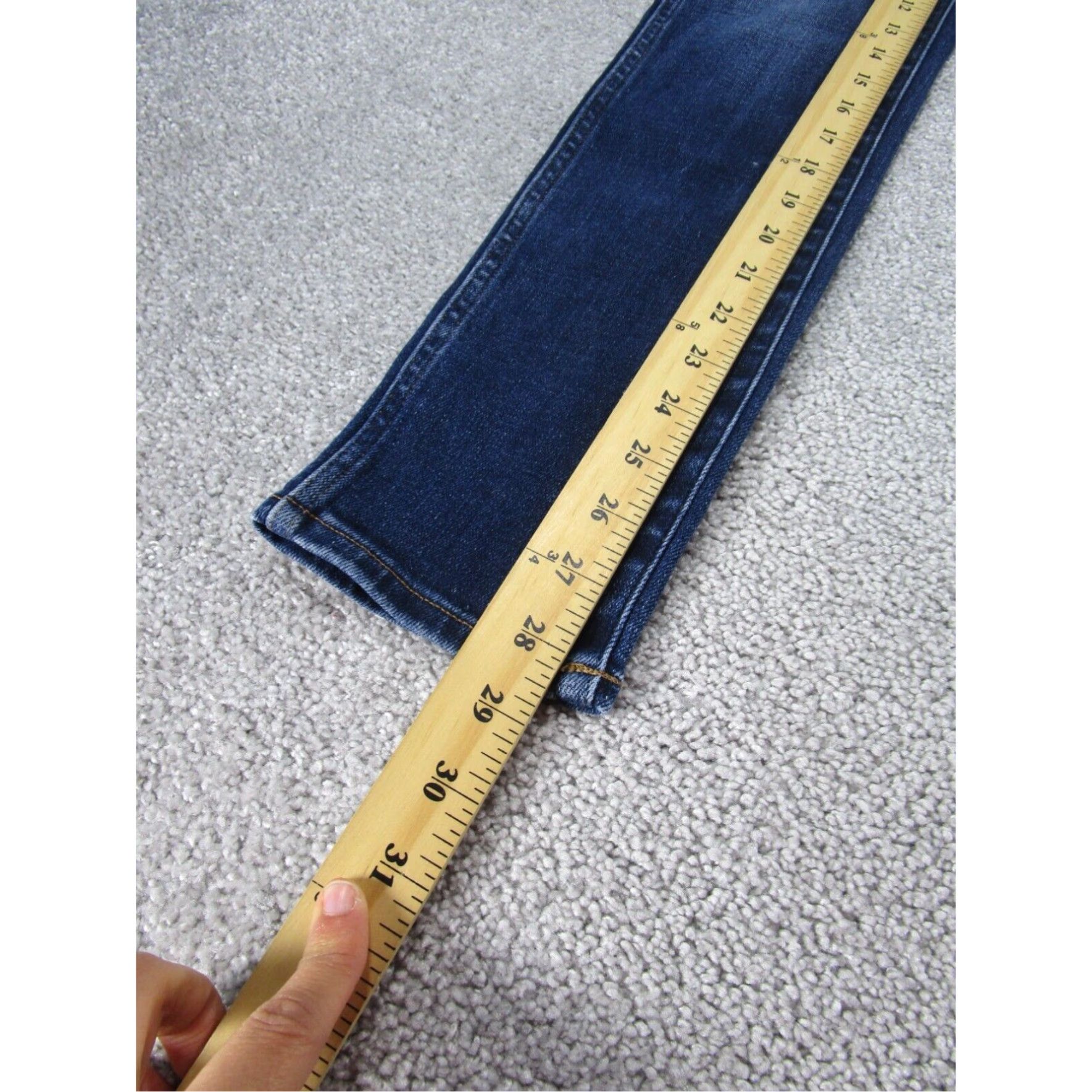 Madewell Womens Madewell Mid Rise 24 Skinny Dark Wash XL Extra Large Denim Jeans Size 42" / US 20 - 4 Thumbnail