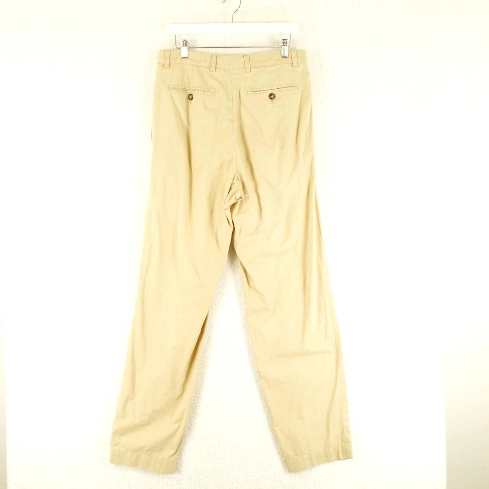 Hugo Boss Hugo Boss King Cream Yellow Pleated High Rise Cotton Chino P Size US 32 / EU 48 - 5 Thumbnail