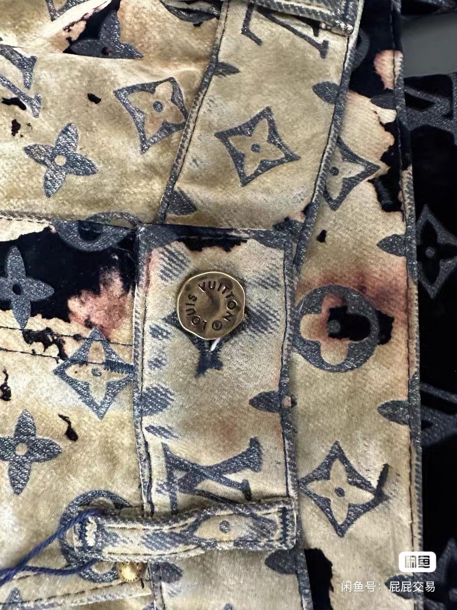 Louis Vuitton Louis Vuitton 36 Bleached Monogram Denim Jeans Size US 36 / EU 52 - 3 Thumbnail