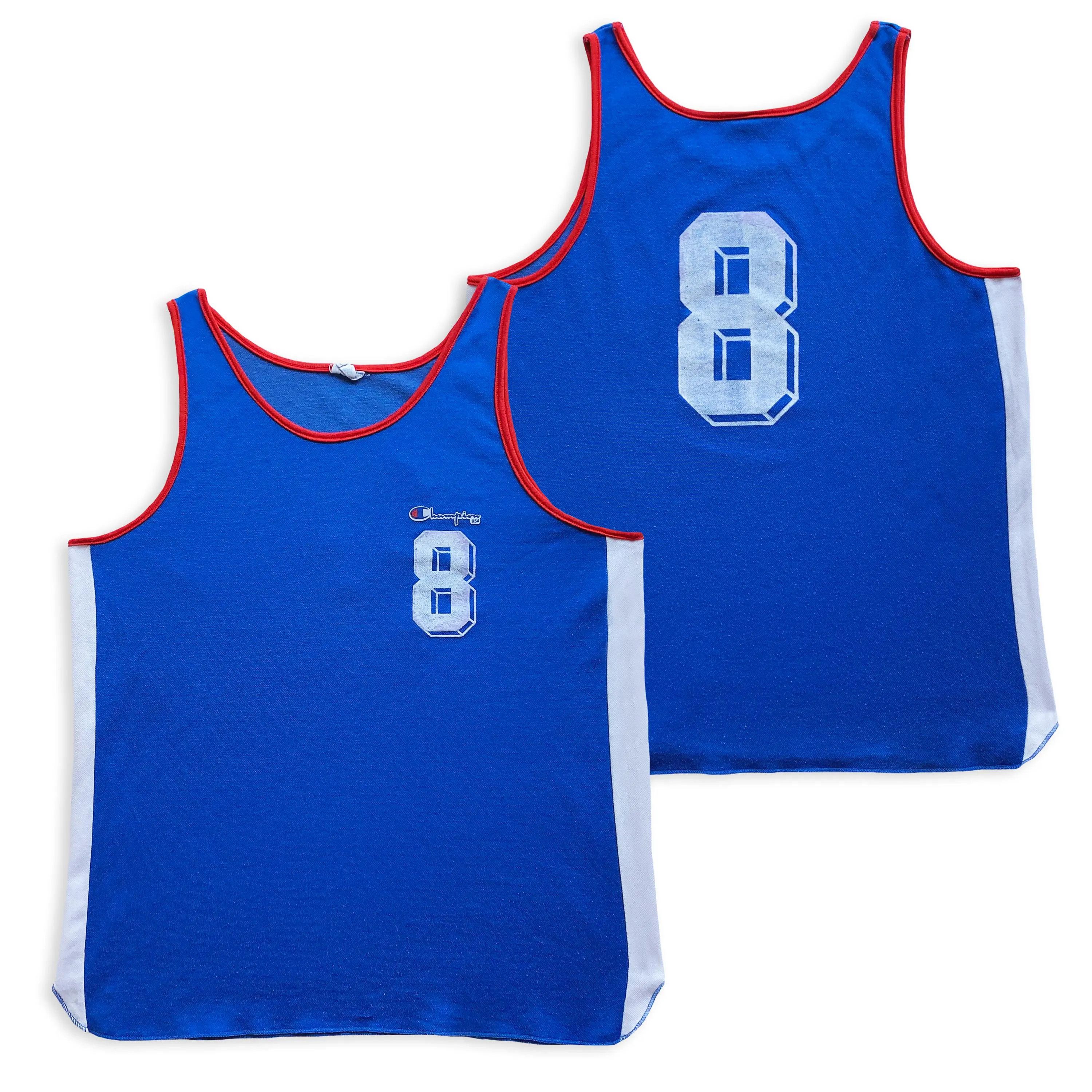 Champion Vintage 80s CHAMPION Jersey Kit Basketball Tank Top Tee Size US S / EU 44-46 / 1 - 1 Thumbnail