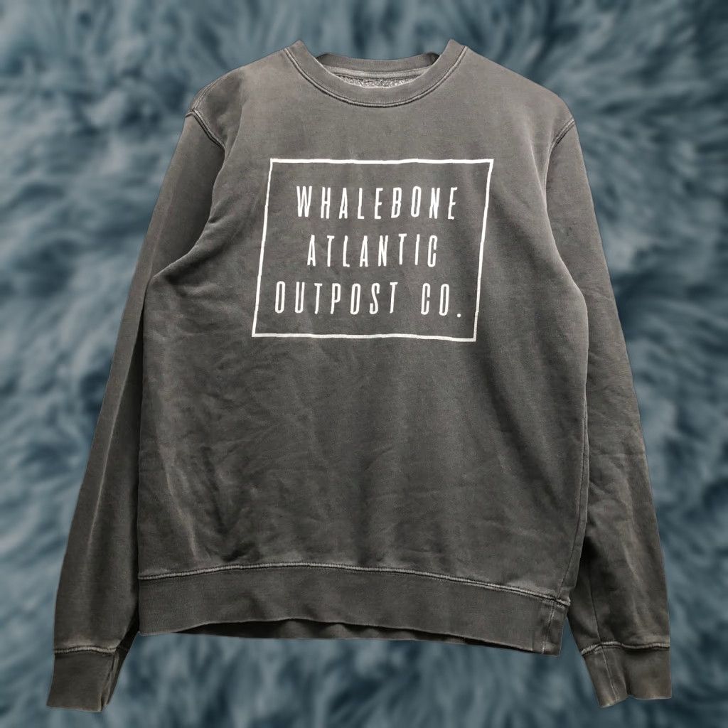 Vintage WHALEBONE Atlantic Outpost Co. Sweatshirt Men S Long Sleeve Graphic Crew Neck Gray Size US S / EU 44-46 / 1 - 1 Thumbnail
