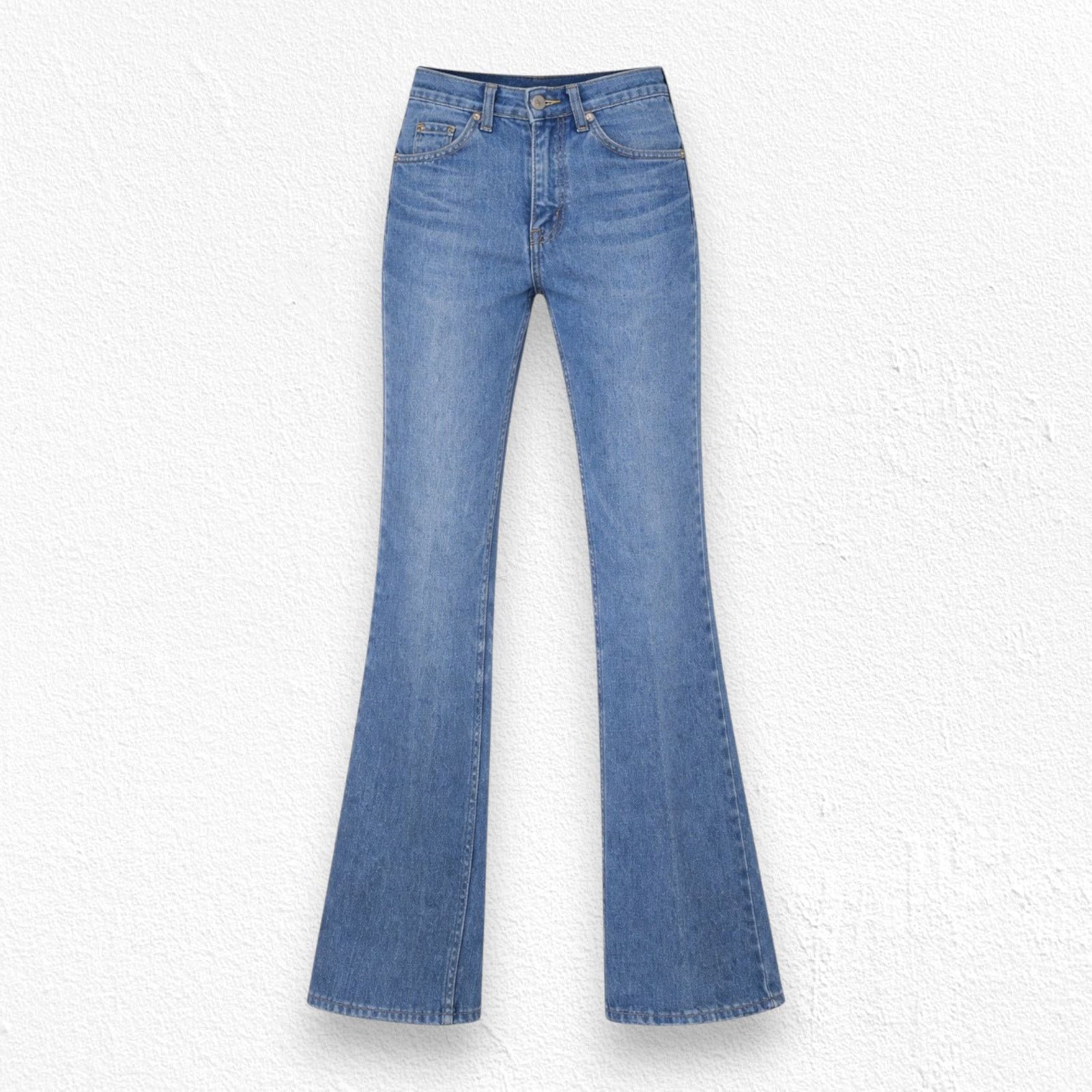 Vintage Vintage 70s Plain Pockets Flare Jeans 26 Size 26" / US 2 / IT 38 - 1 Thumbnail
