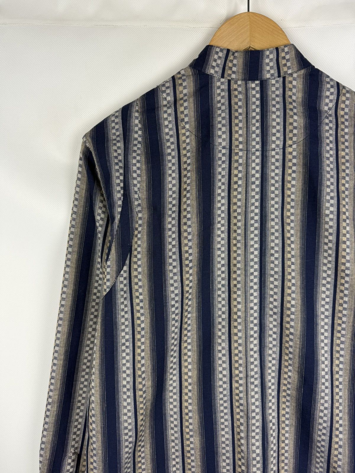 Designer BNWT! Labrum L/S Collarless Patterned Button Up Shirt Size US M / EU 48-50 / 2 - 19 Thumbnail
