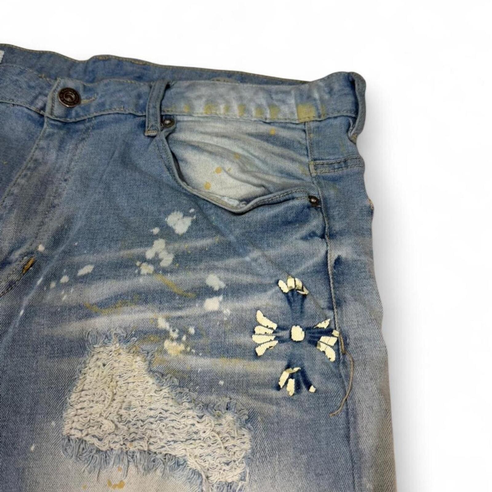 True Religion Smoke Rise Distressed blue jeans with unique design Size US 38 / EU 54 - 7 Thumbnail