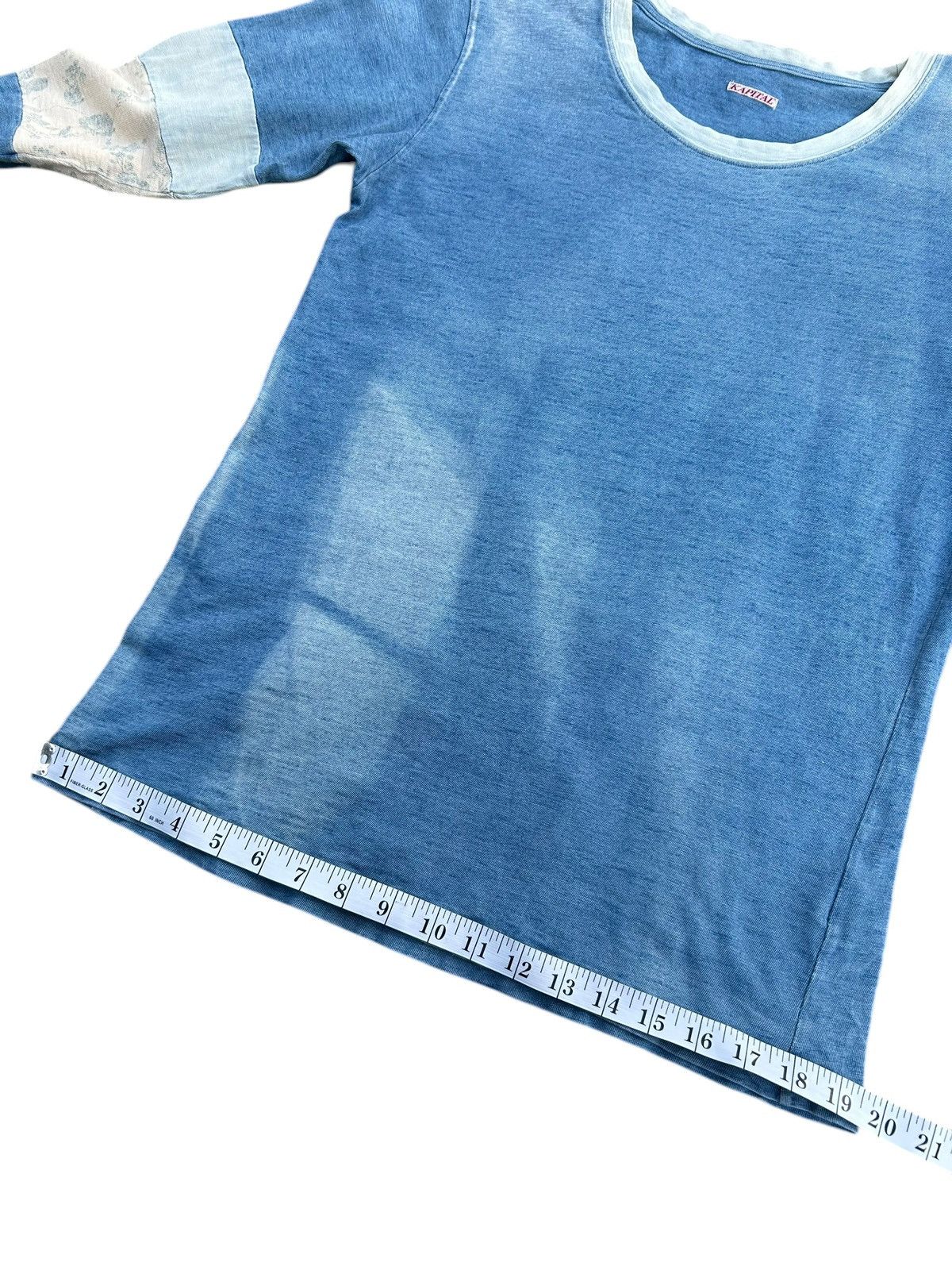 Kapital Kapital Hippies Boro Patchwork indigo Sunfaded tshirt Size US M / EU 48-50 / 2 - 17 Thumbnail