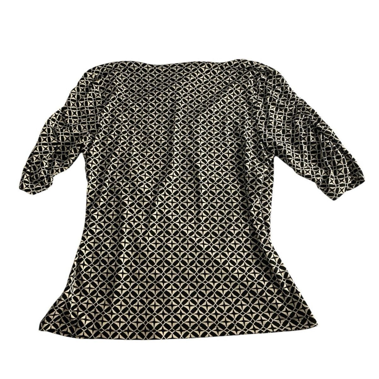 Other Geometric Print Surplice Wrap Top Black White Style & Co XL Size XL / US 12-14 / IT 48-50 - 5 Thumbnail