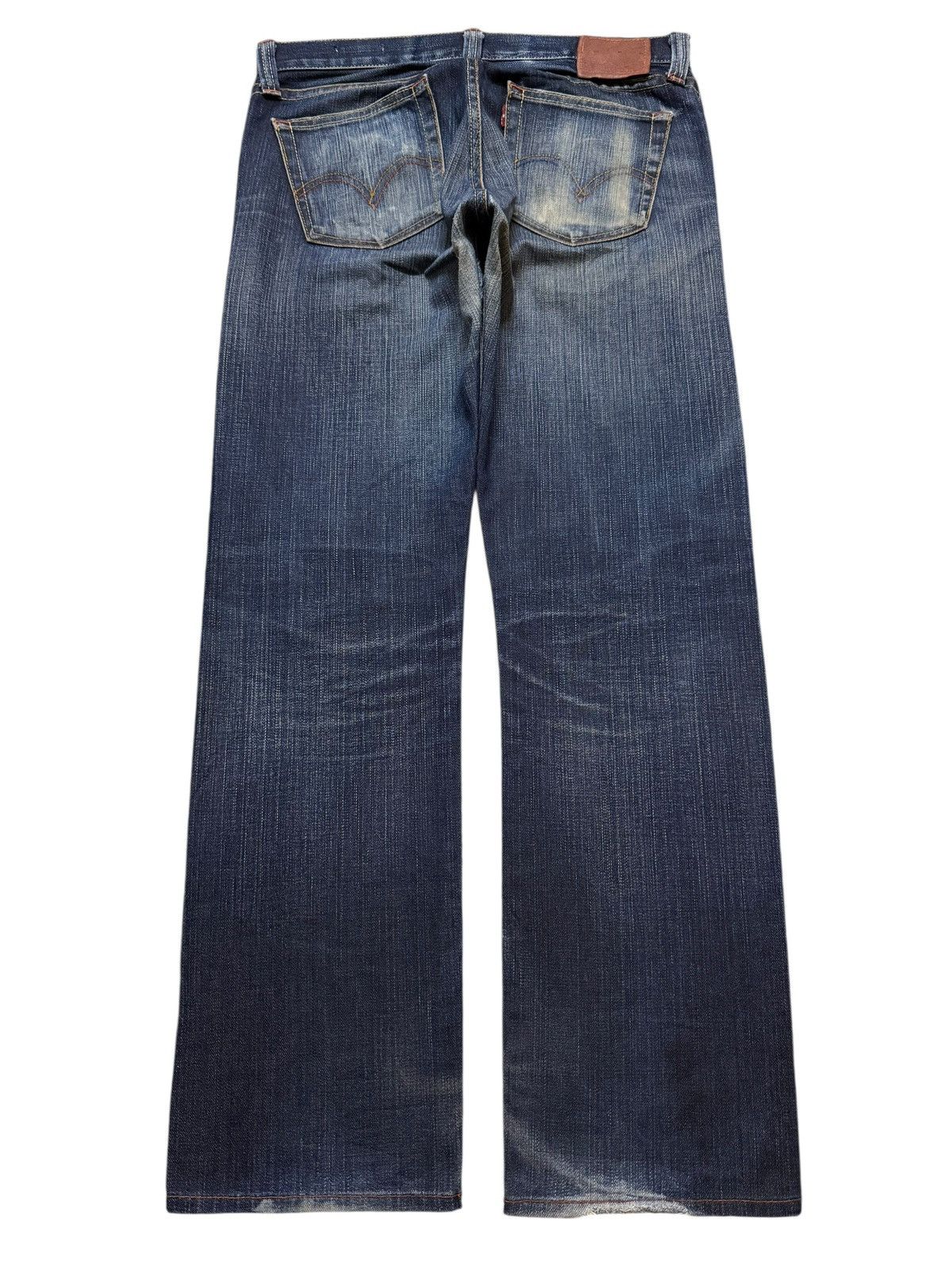 Levi's Vintage Y2K Levis 505 Blue Faded Wash Whisker Straight Loose Size US 33 - 2 Thumbnail