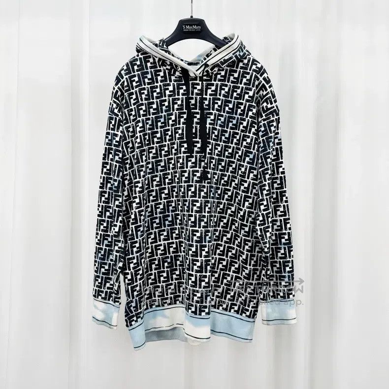 Fendi California sky all-over old flower hoodie