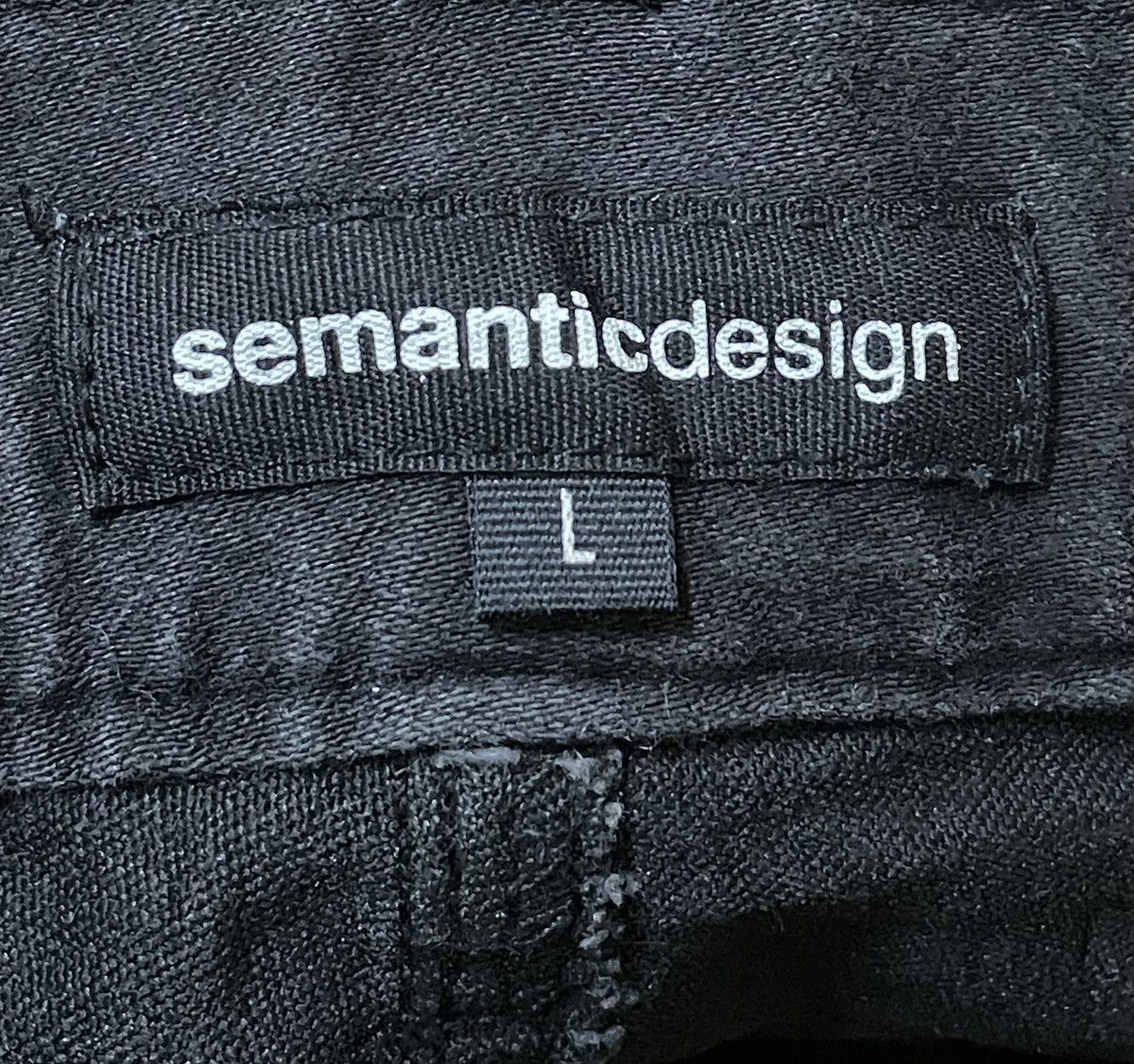 14th Addiction Very Rare Vintage Semantic Design Strip Waxed Jeans 2000s Size US 33 - 9 Thumbnail