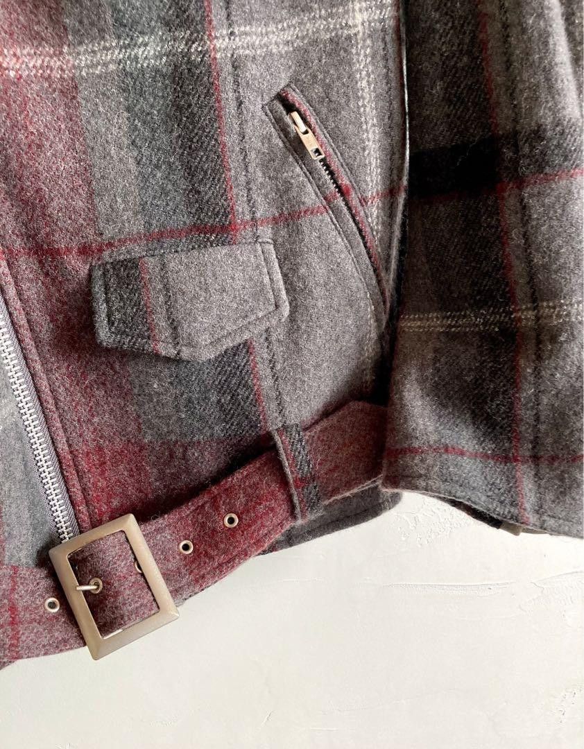 Yohji Yamamoto Y's yohji yamamoto wool check riders jacket Size US S / EU 44-46 / 1 - 5 Thumbnail