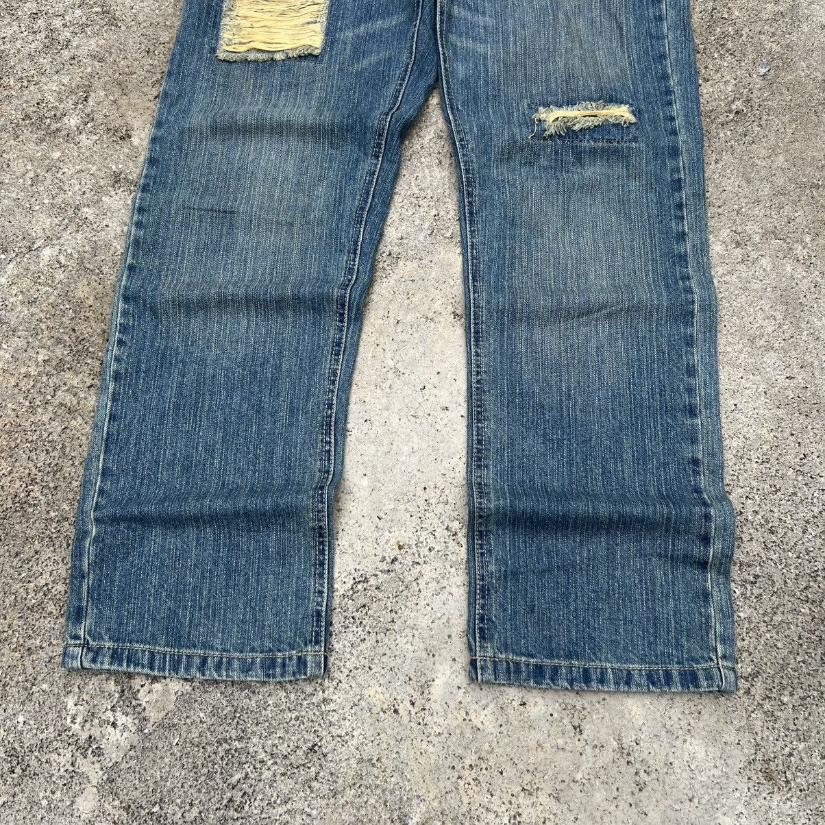 Japanese Brand “DOUBLE WAIST” JAPANESE DISTRESS SASHIKO INSPIRED DENIM Size US 34 / EU 50 - 5 Thumbnail
