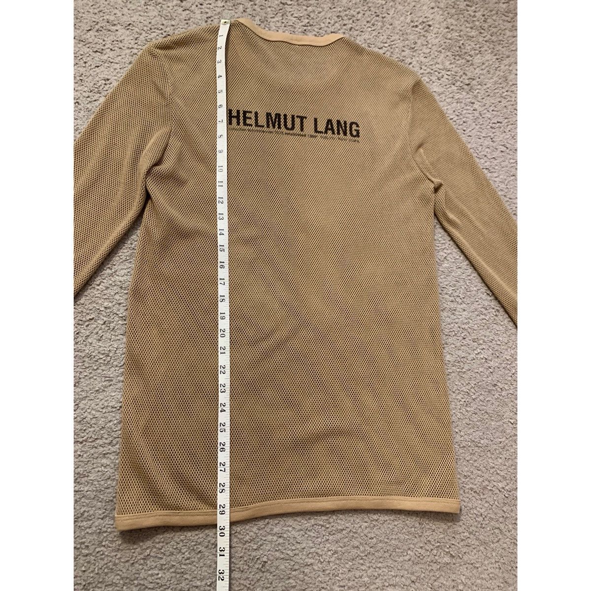 Helmut Lang HELMUT LANG BROWN LOGO MESH TOP Size US M / EU 48-50 / 2 - 18 Thumbnail