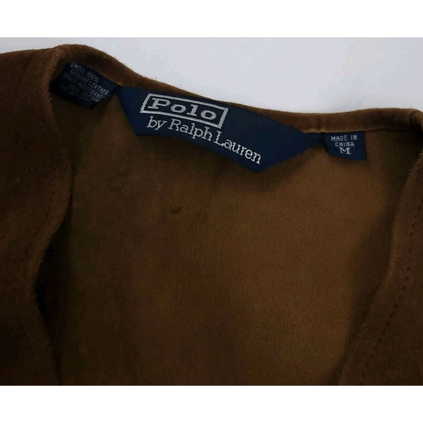 Polo Ralph Lauren VINTAGE Polo Ralph Lauren Vest Brown Leather Suede Zip Sport Rare RL M Vtg Size US M / EU 48-50 / 2 - 4 Thumbnail