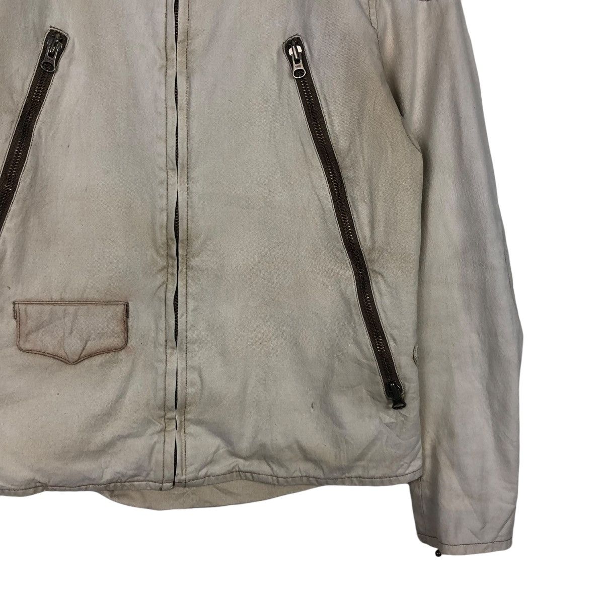 Japanese Brand 🔥CROPPED BIKER LEATHER JACKET COWHIDE GE/NOIL GENUINE WEAR Size US L / EU 52-54 / 3 - 7 Thumbnail