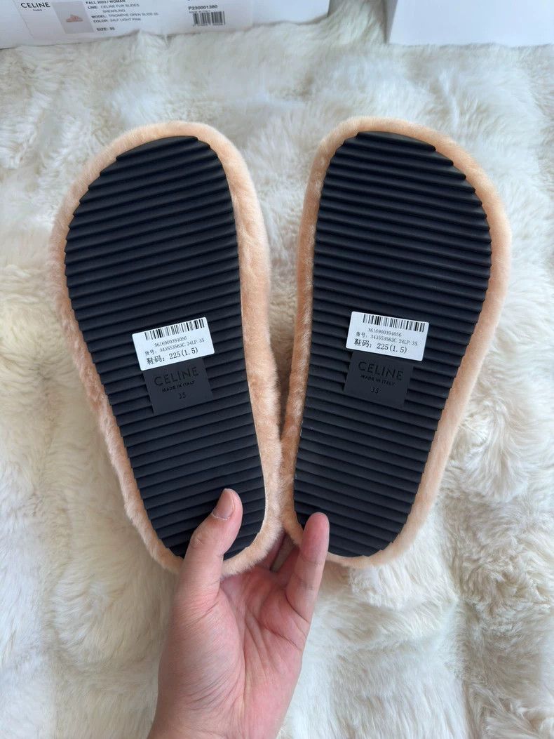 Celine Celine Arc de Triomphe Fur Slippers Size US 4.5 / IT 34.5 - 4 Thumbnail