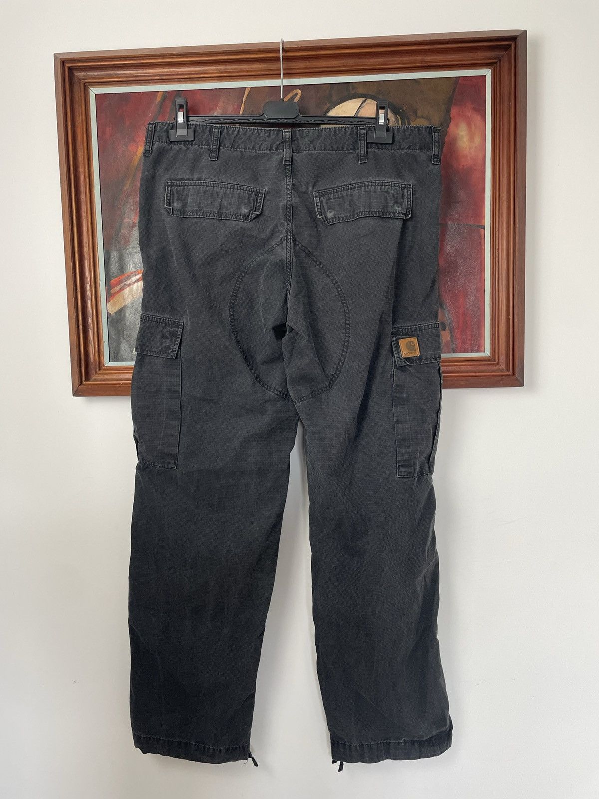 Carhartt Distressed Washed Carhartt Cargo Pant Vintage Workwear Hype Size US 38 / EU 54 - 1 Thumbnail