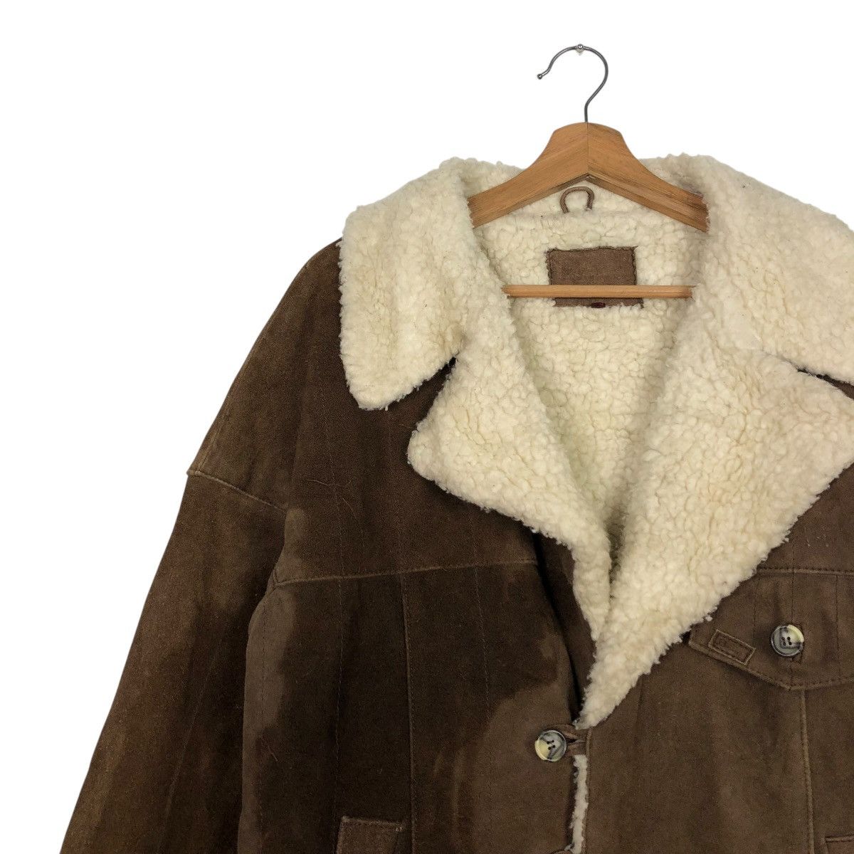 Japanese Brand VINTAGE BIKER LEATHER JACKET SHEARLING UNBRAND ISSEY MIYAKE Size US M / EU 48-50 / 2 - 9 Thumbnail
