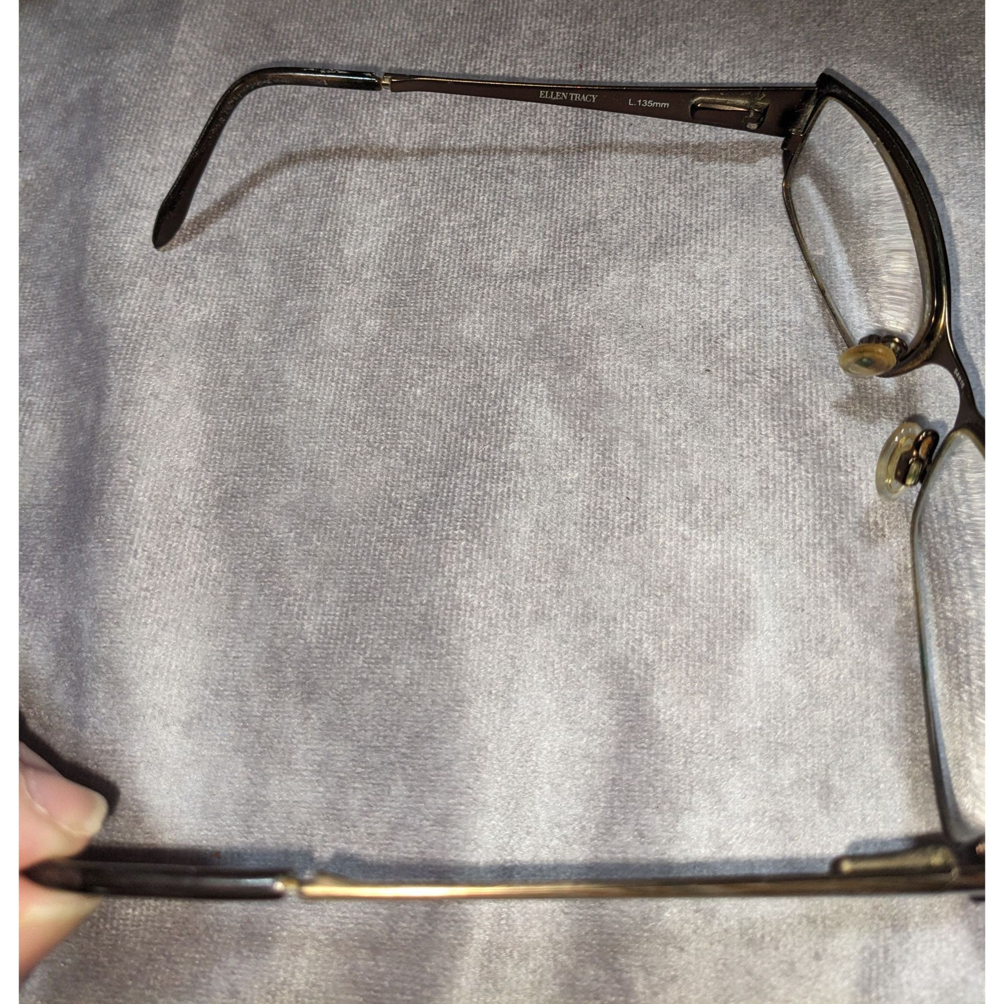 Ellen Tracy Ellen Tracy Grenada Brown Rectangular Eyeglass Frames Size ONE SIZE - 4 Thumbnail