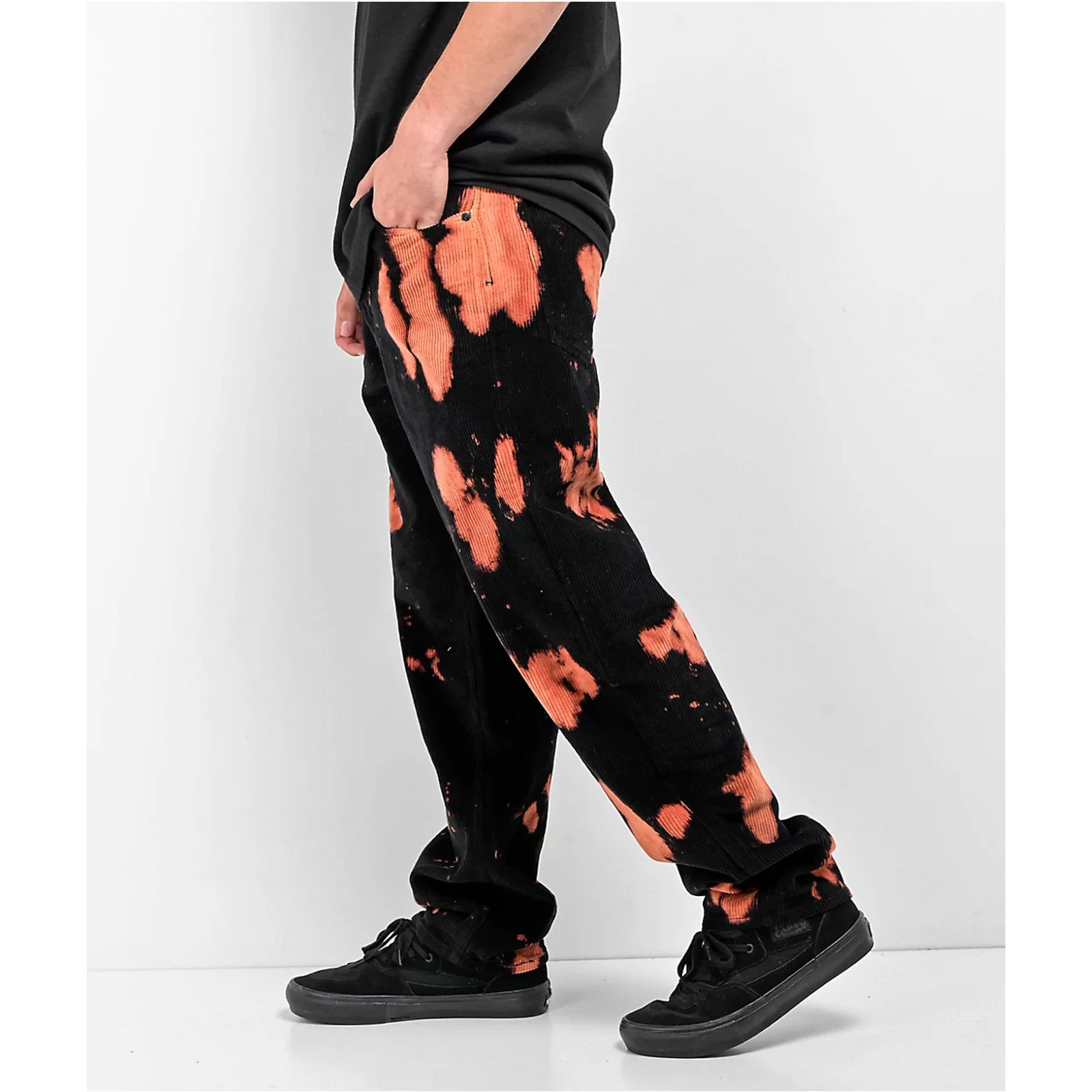 Empyre Empyre Loose Fit Bleached Black Corduroy Skate Pants 32x30 Size US 32 / EU 48 - 10 Thumbnail